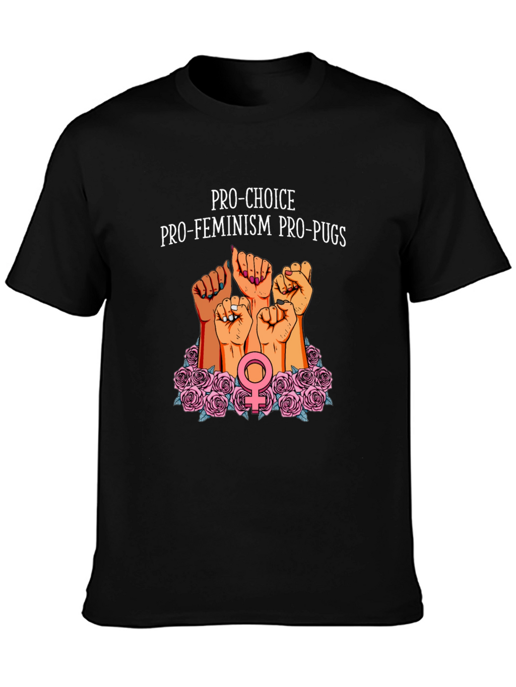 Pro-Choice Feminist Pug Graphic Tee