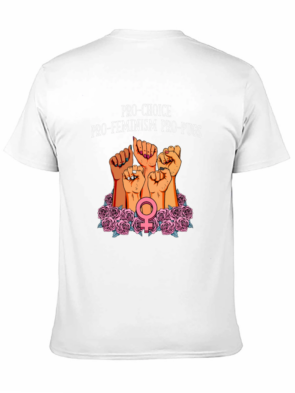Pro-Choice Feminist Pug Graphic Tee