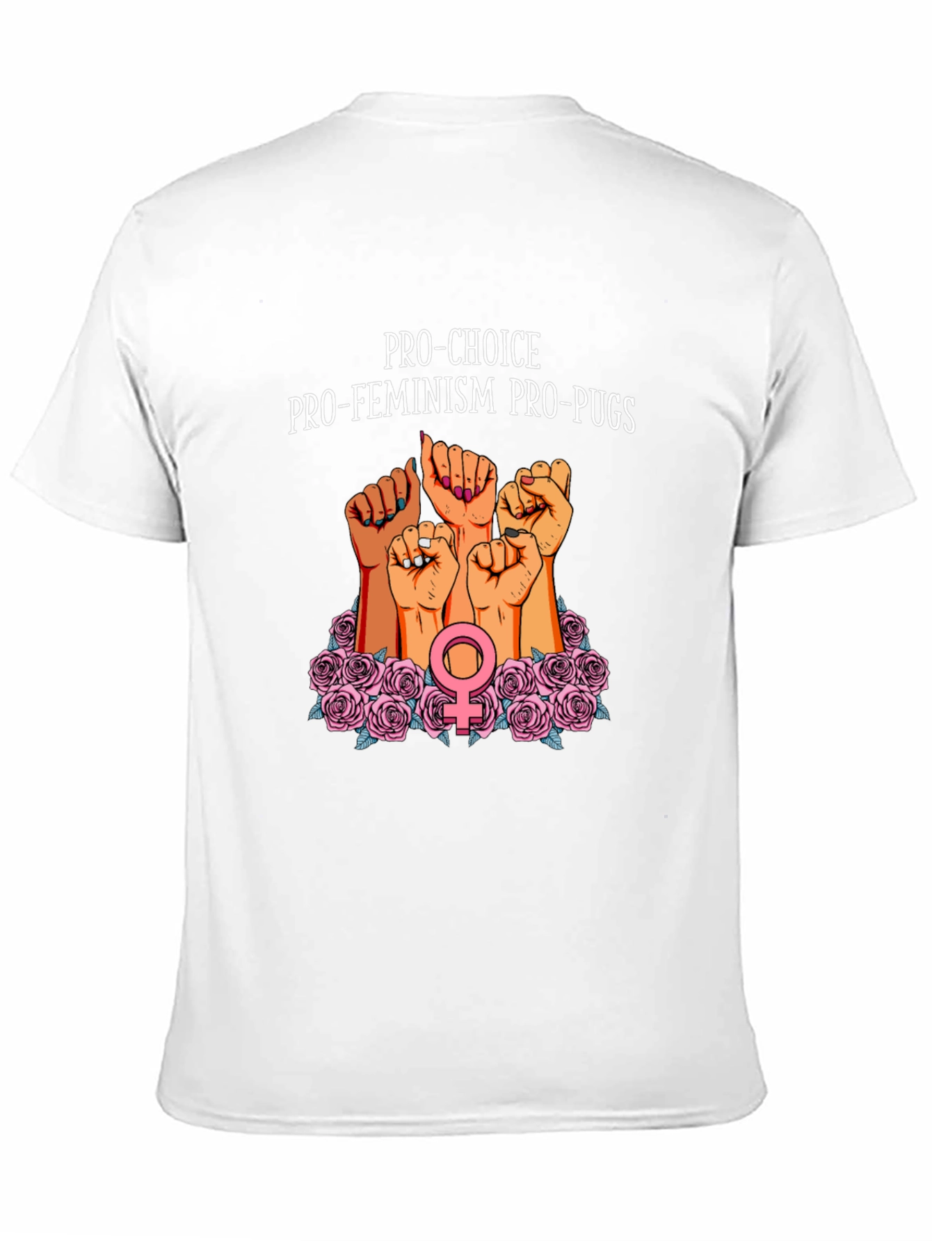 Pro-Choice Feminist Pug Graphic Tee
