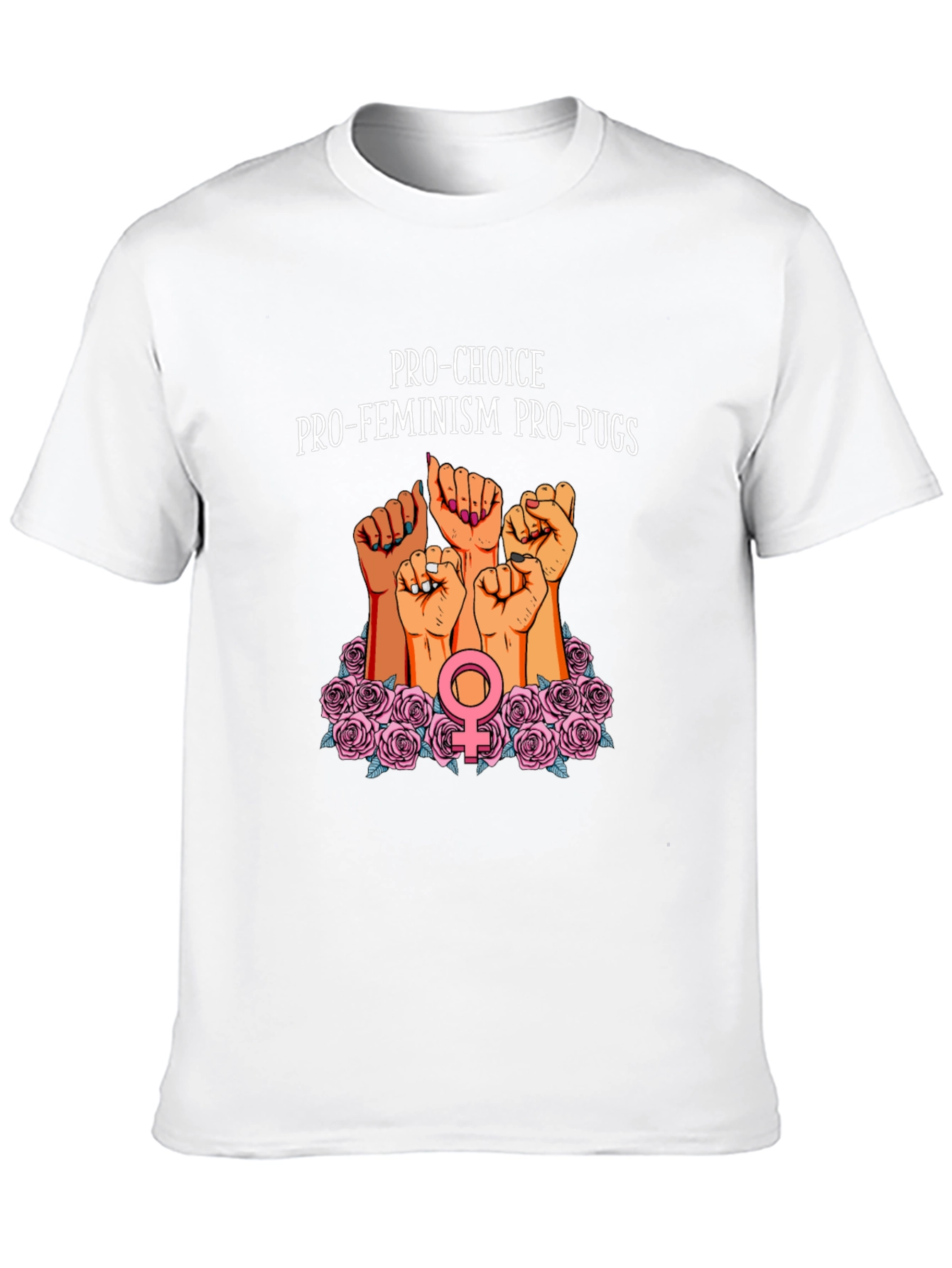 Pro-Choice Feminist Pug Graphic Tee