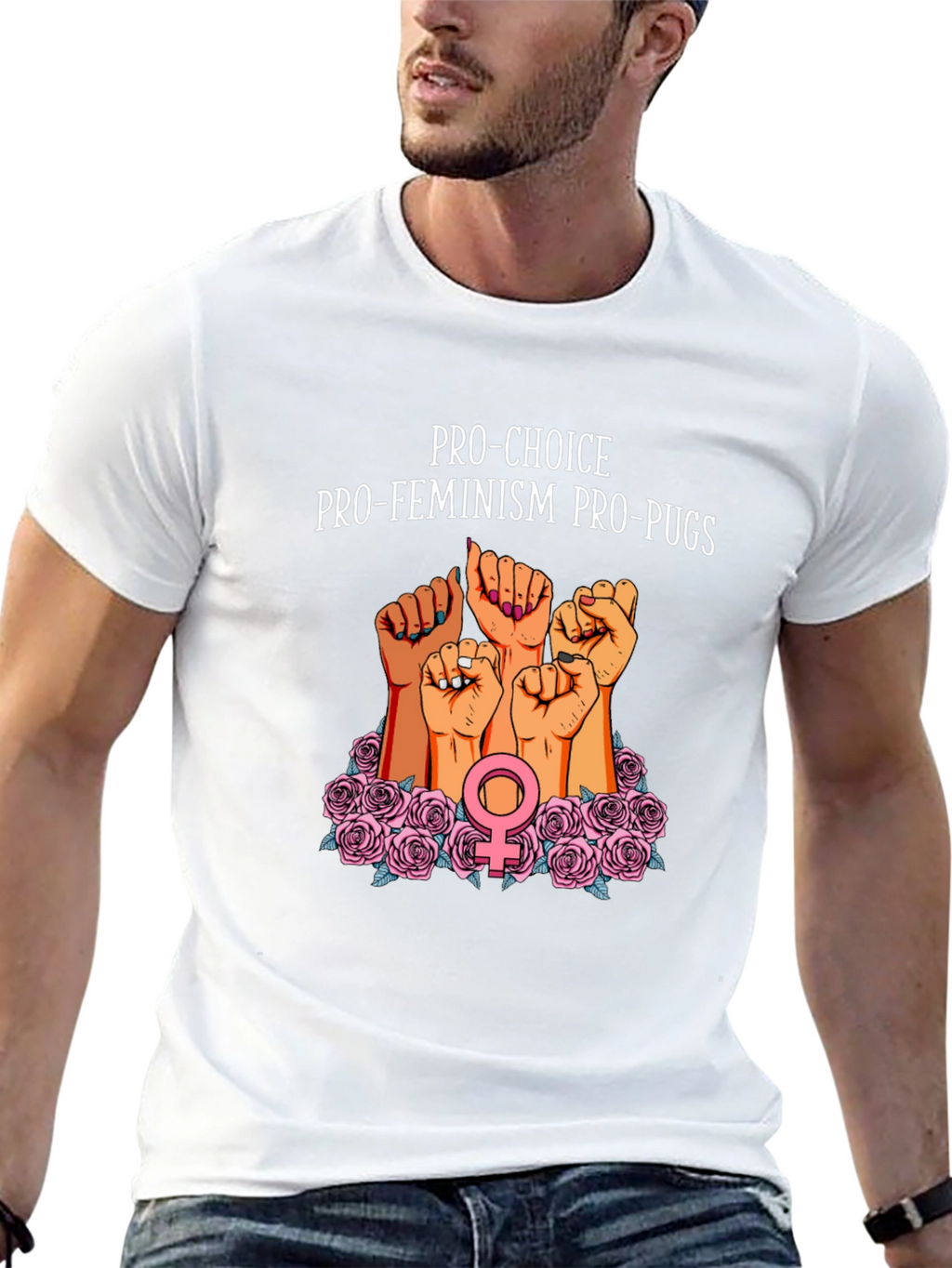 Pro-Choice Feminist Pug Graphic Tee