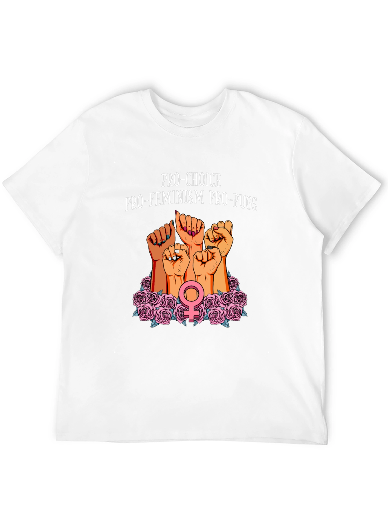 Pro-Choice Feminist Pug Graphic Tee