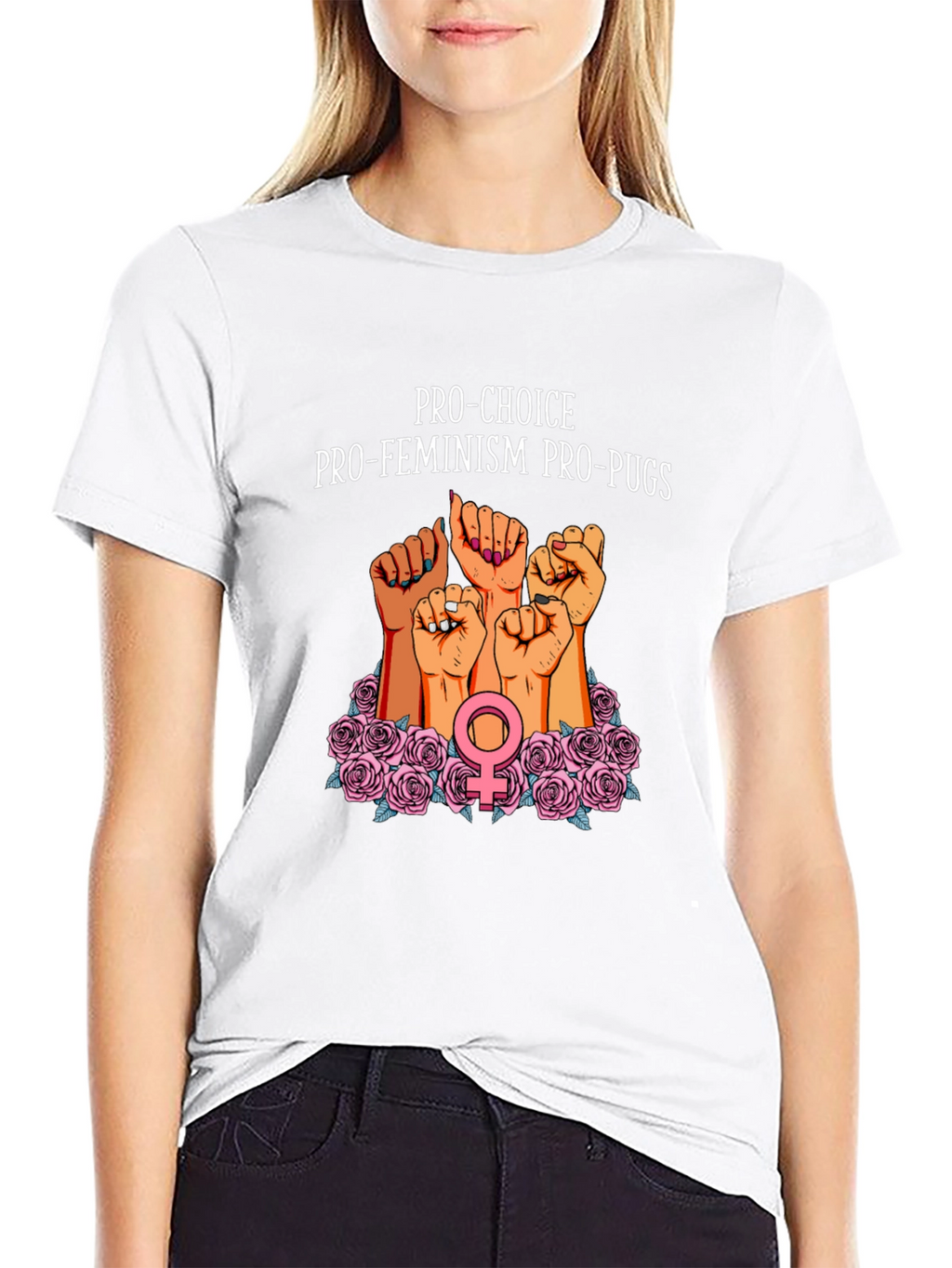 Pro-Choice Feminist Pug Graphic Tee