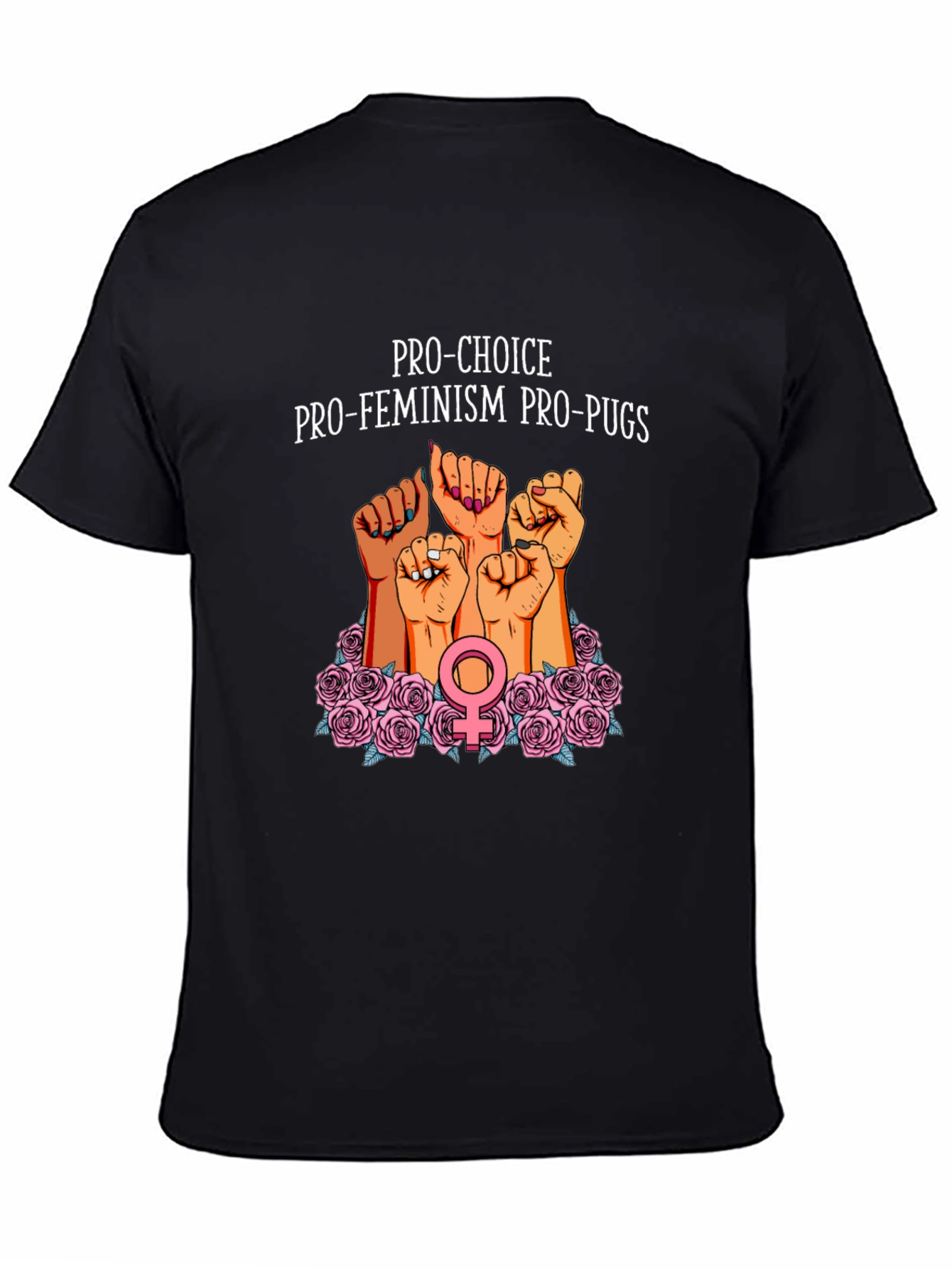 Pro-Choice Feminist Pug Graphic Tee