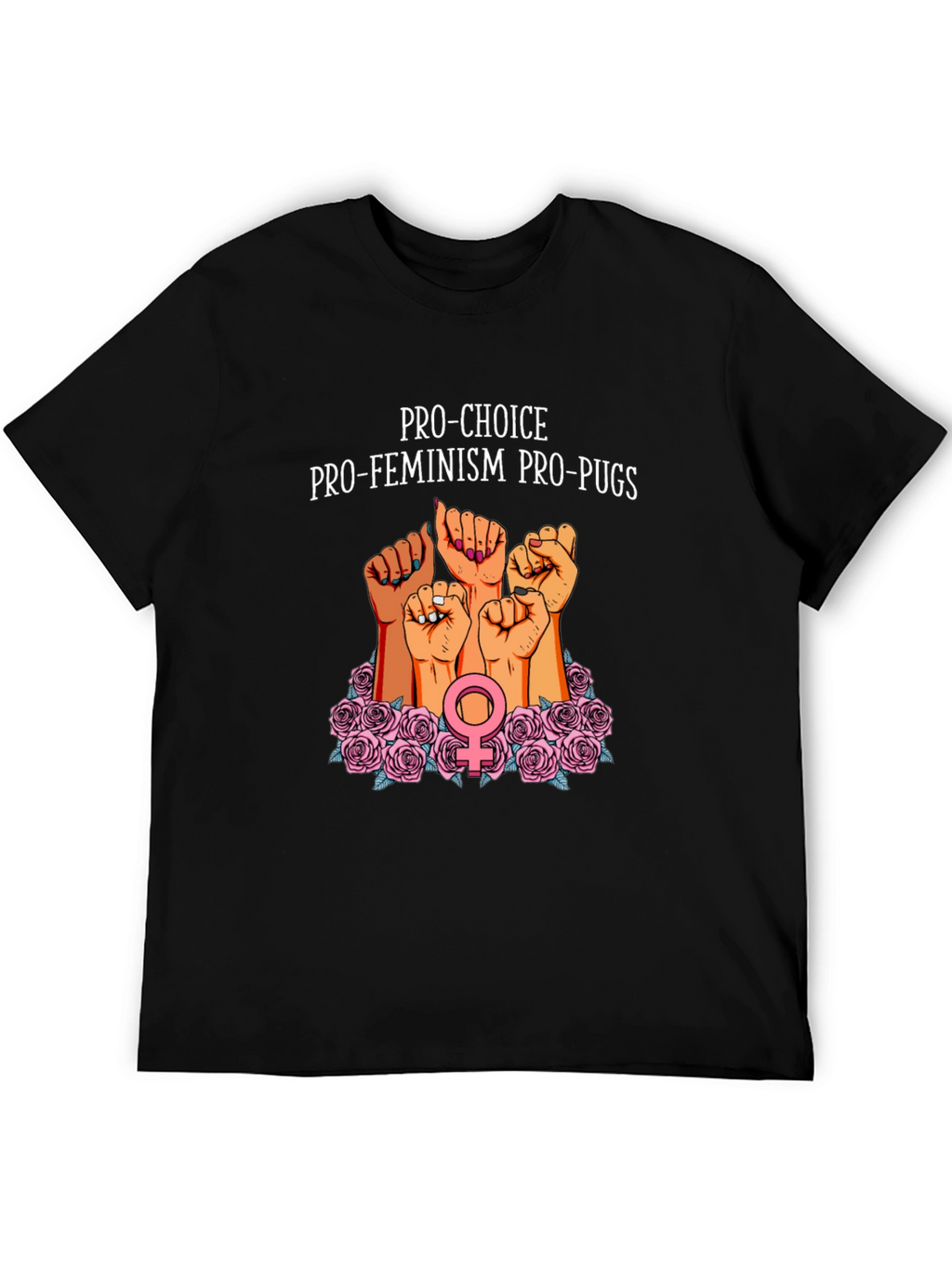Pro-Choice Feminist Pug Graphic Tee