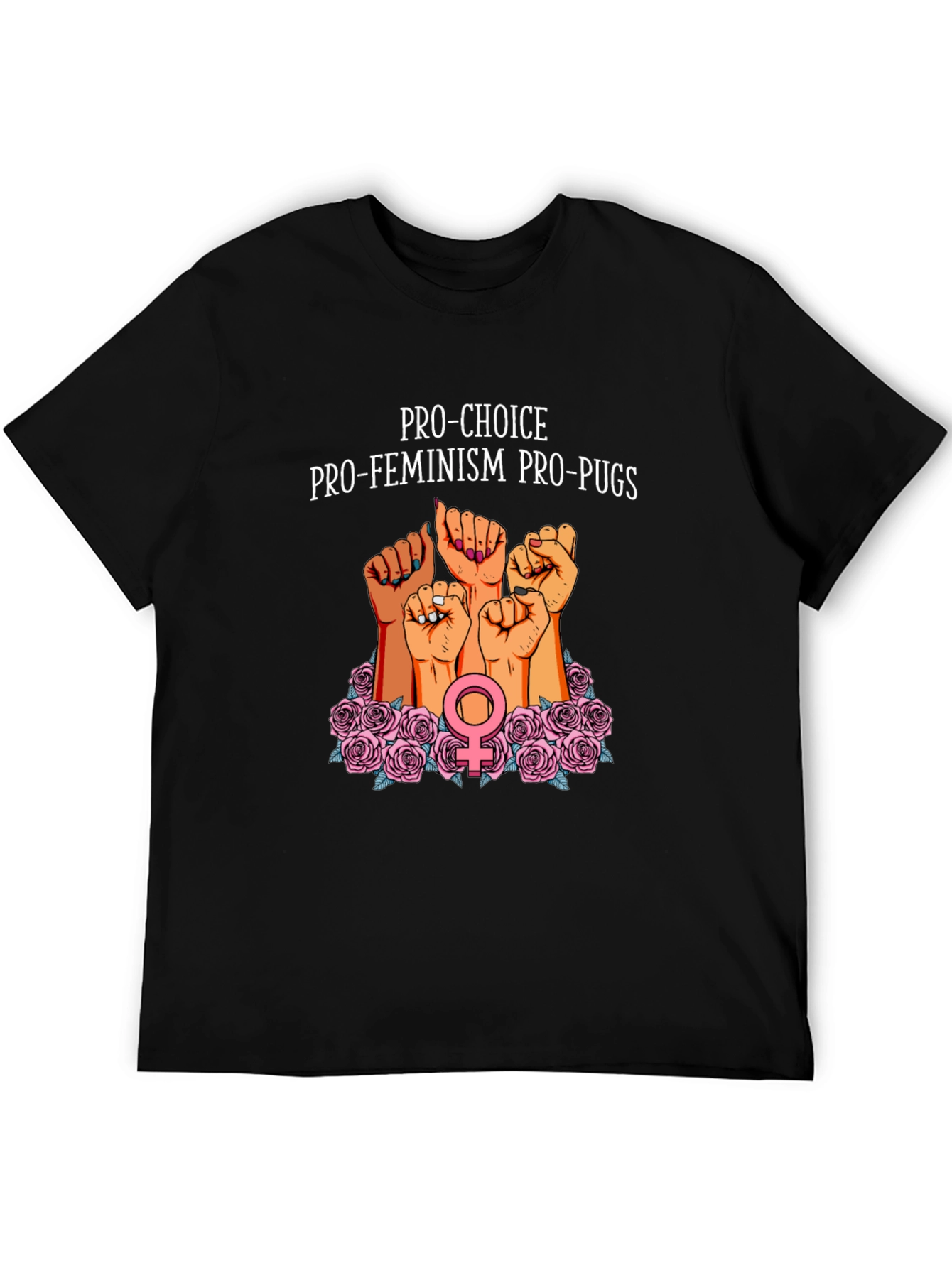 Pro-Choice Feminist Pug Graphic Tee