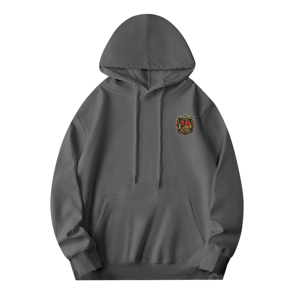 FDNY New York 9/11 25 Years Never Forget Commemorative Double?Sided Hoodie
