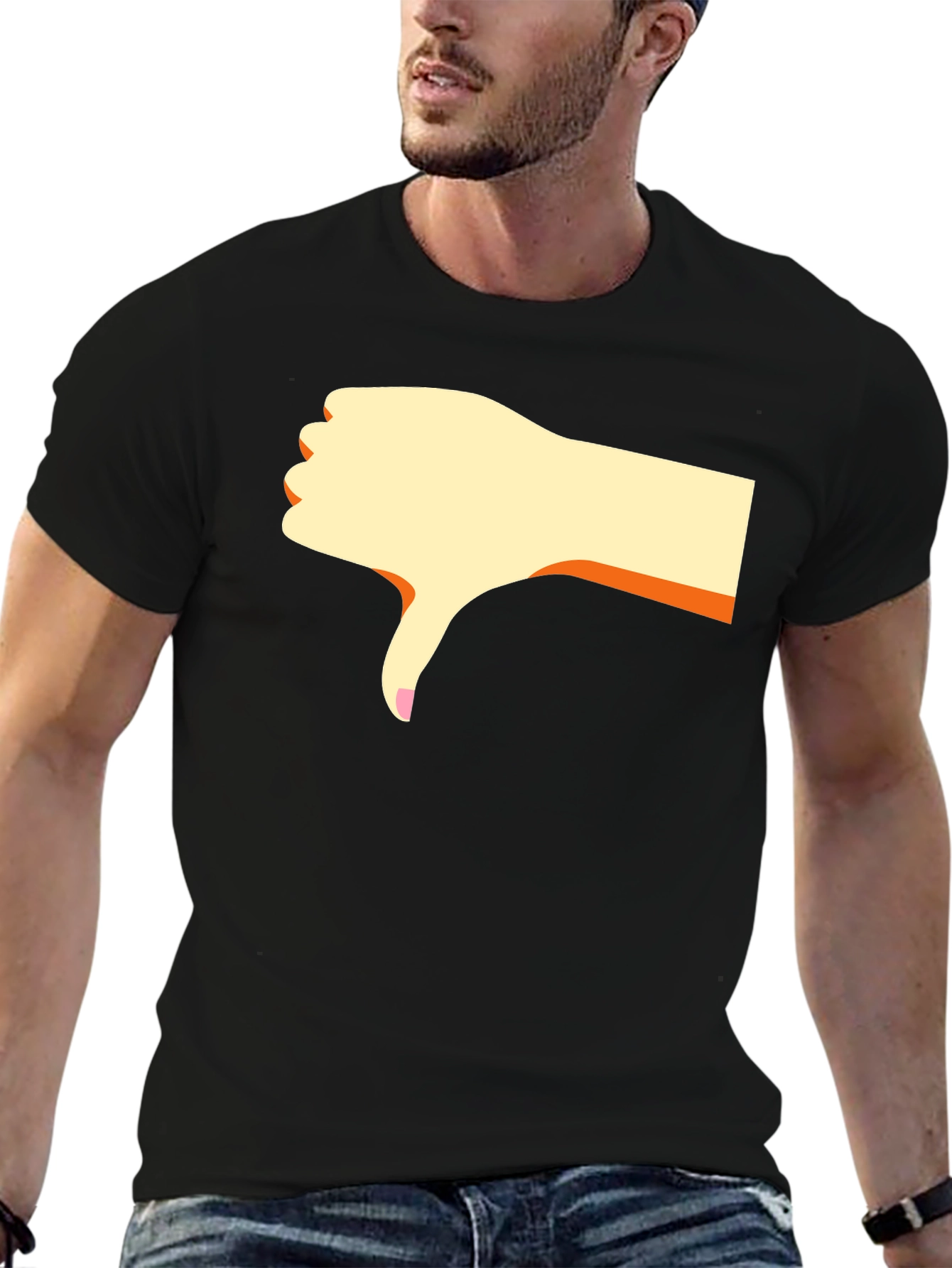 Dislike Hand Graphic Black T-Shirt