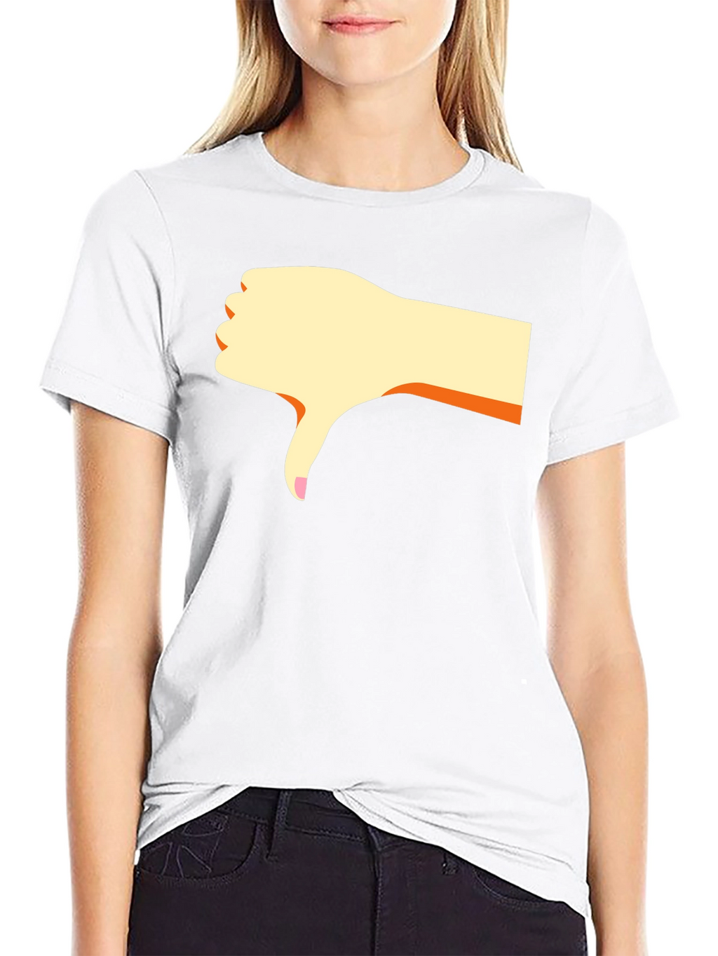 Dislike Hand Graphic Black T-Shirt