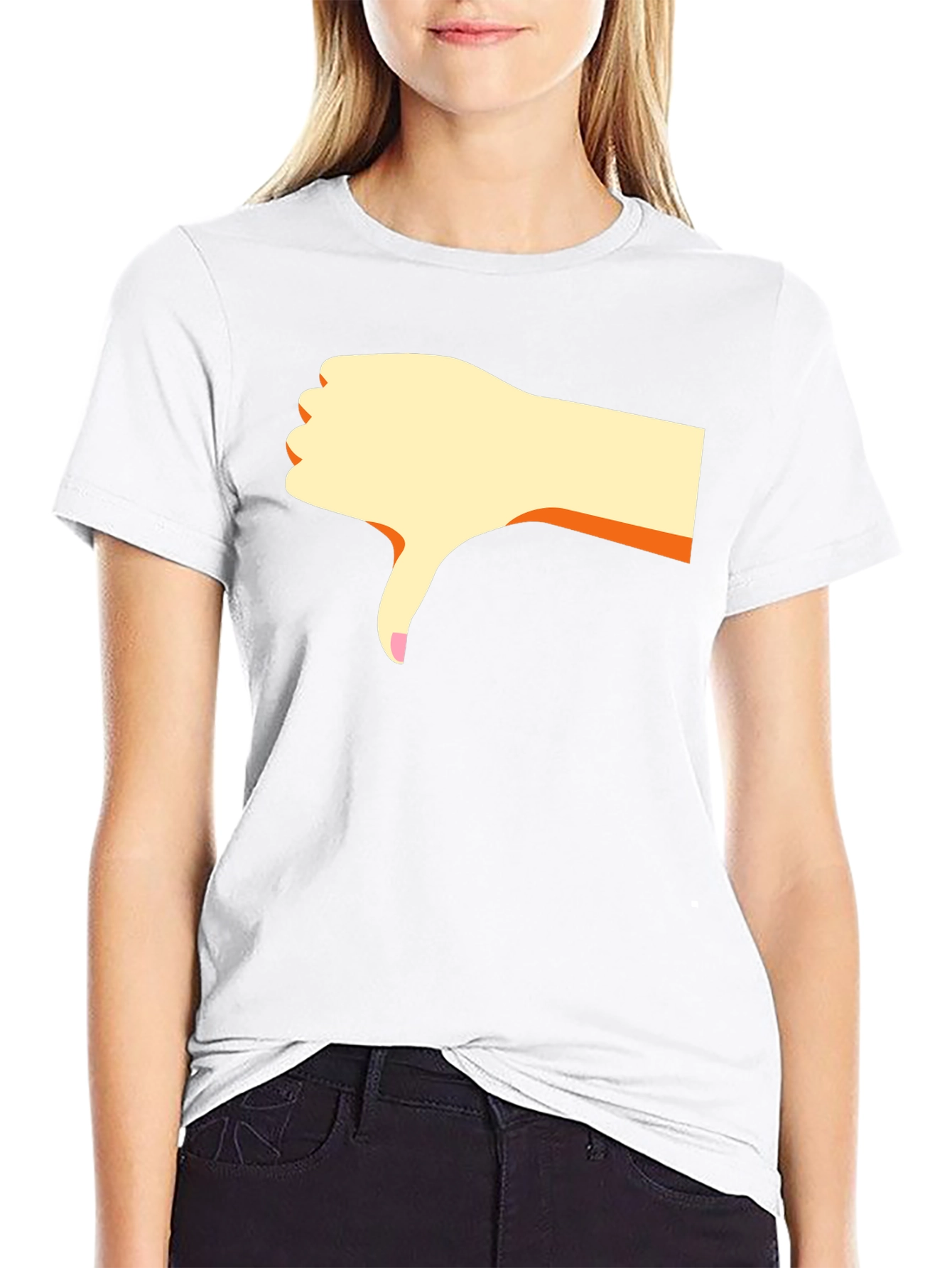 Dislike Hand Graphic Black T-Shirt