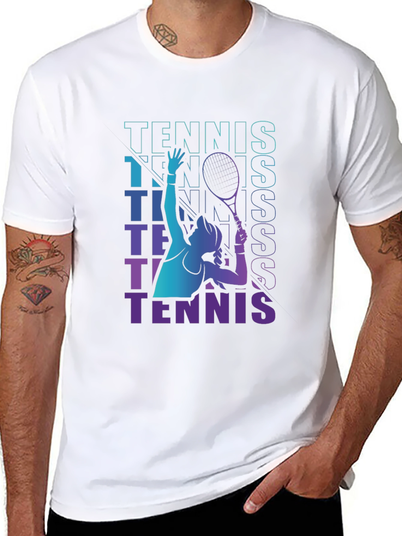 Tennis Player Graphic Tee - Serve Style
