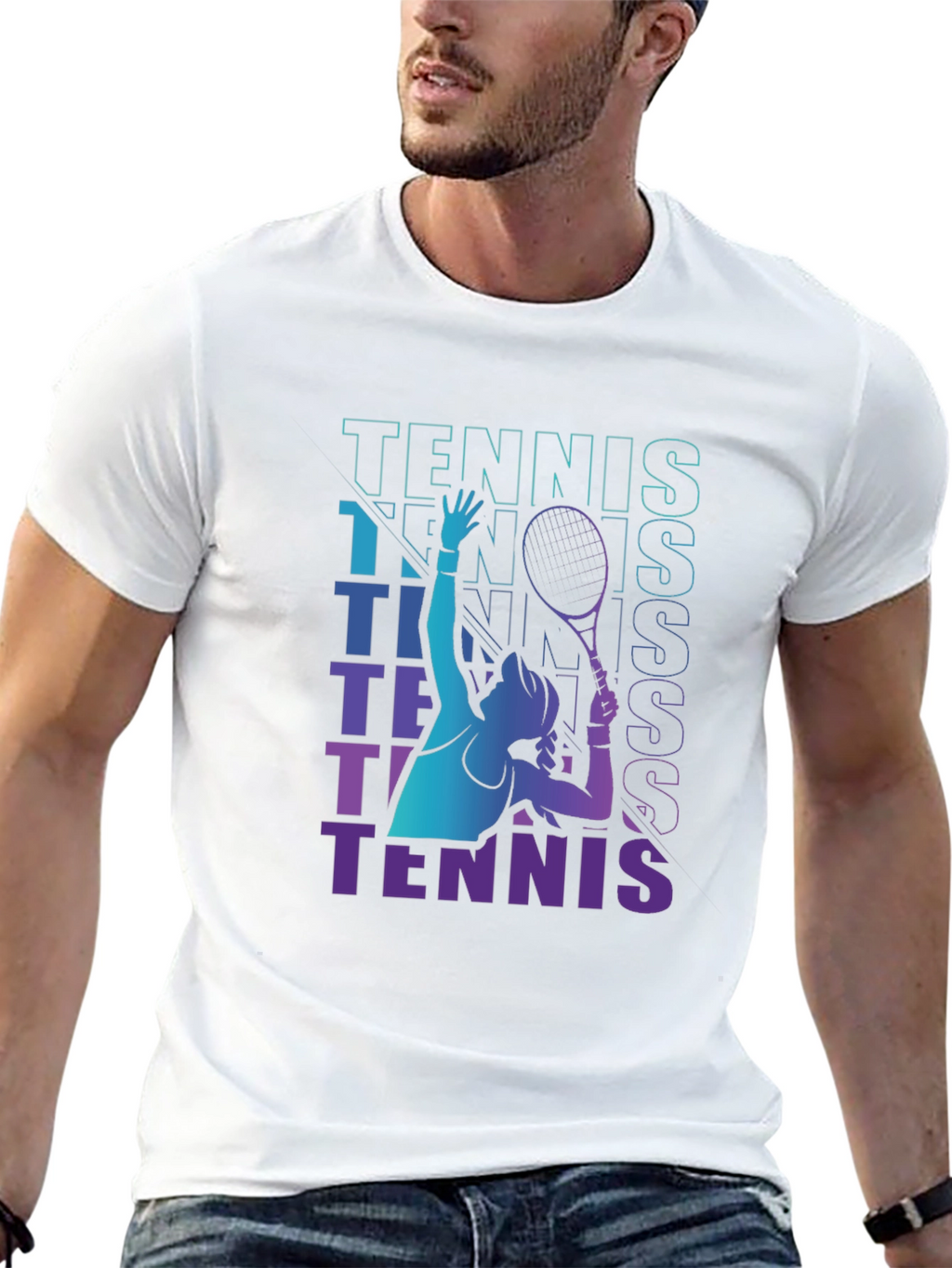 Tennis Player Graphic Tee - Serve Style