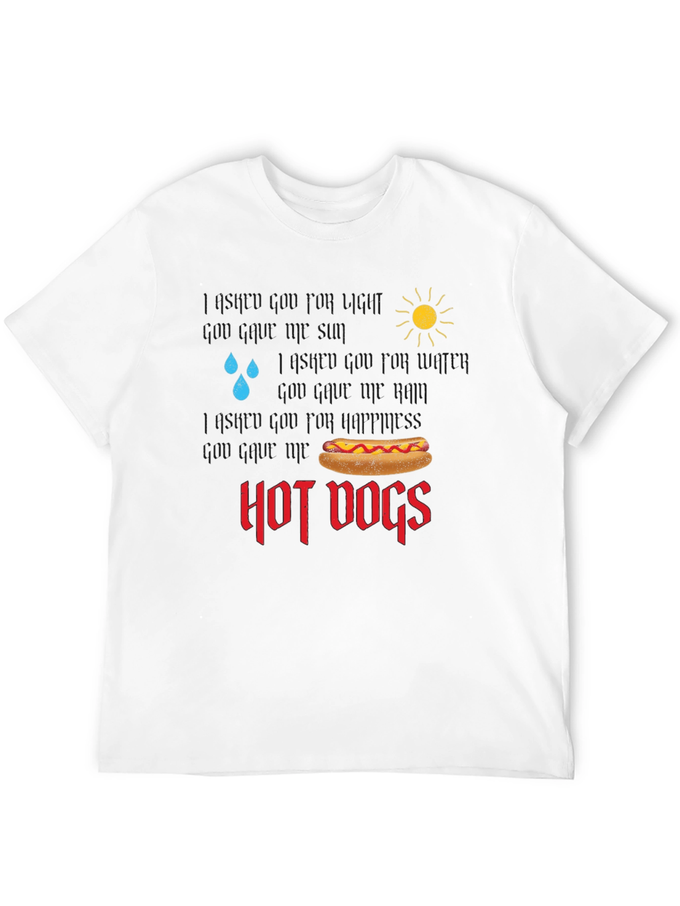 Funny Hot Dog Lover T-Shirt Weather Graphic Tee