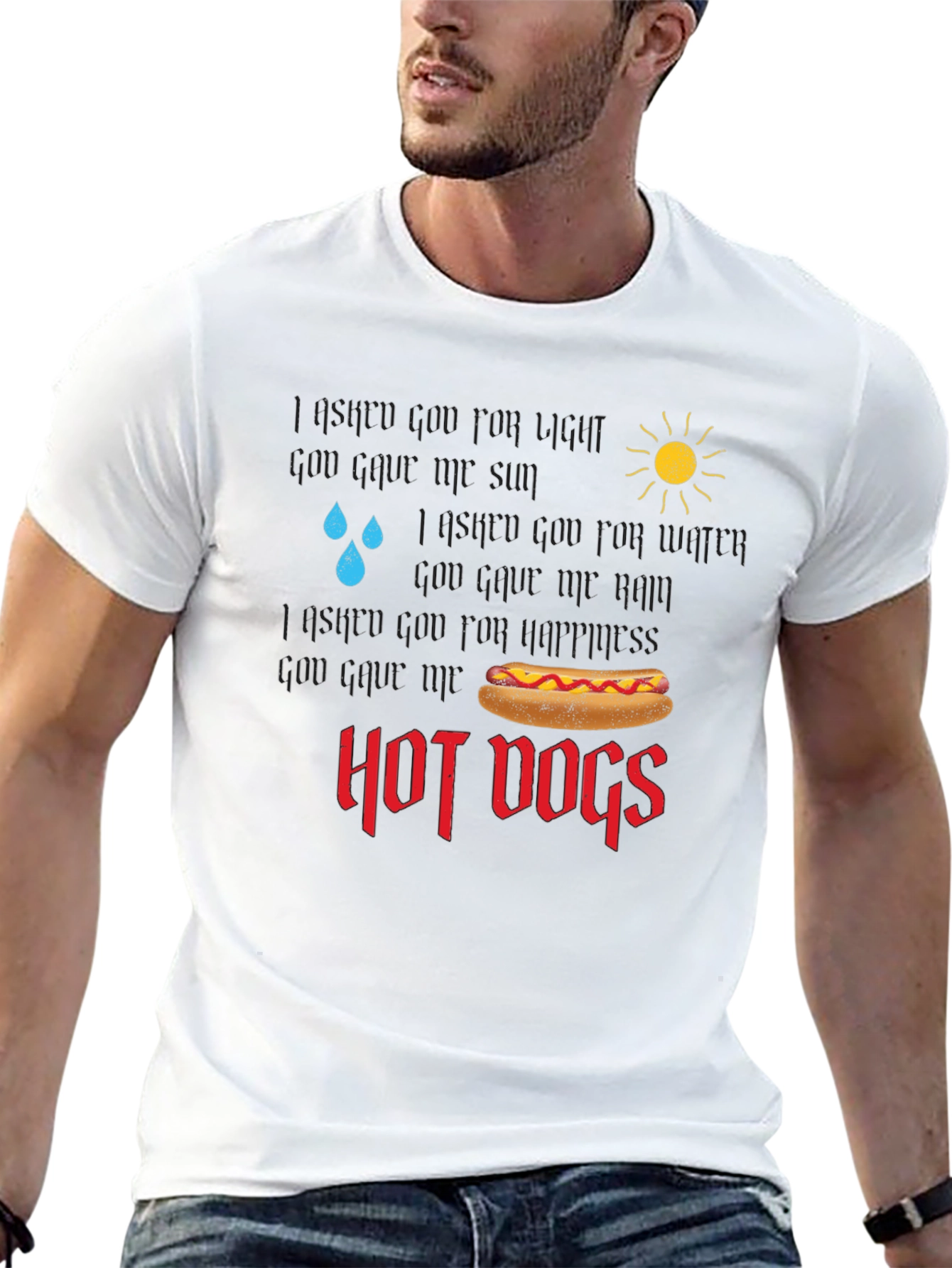 Funny Hot Dog Lover T-Shirt Weather Graphic Tee
