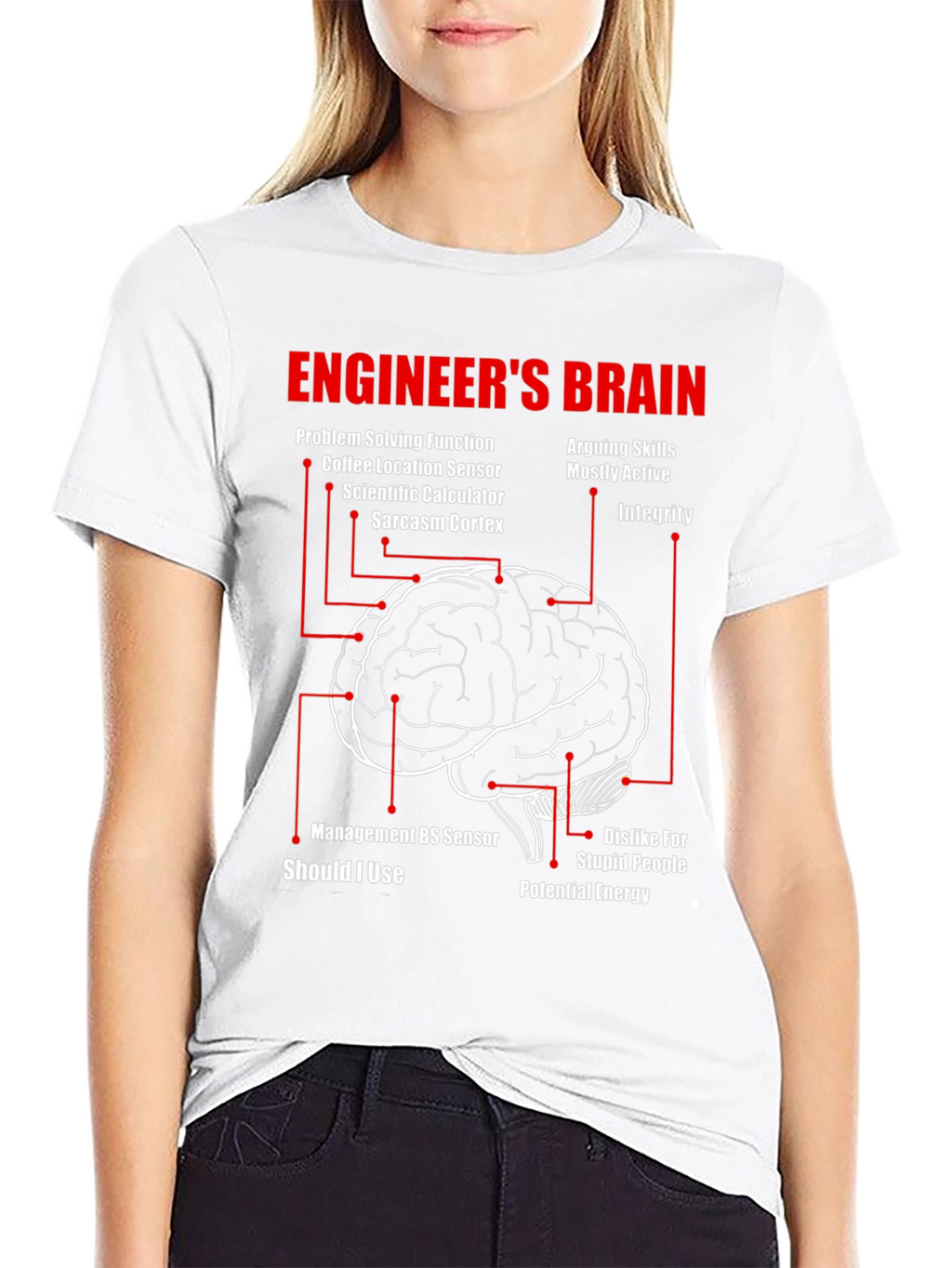 Engineers Brain T-Shirt - Funny Science Humor Tee