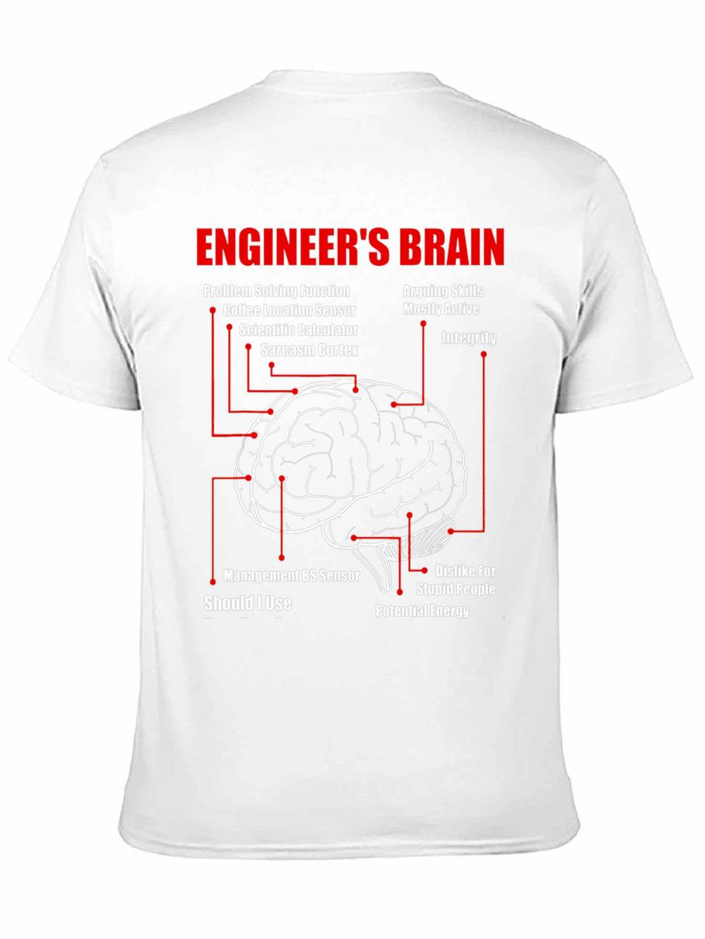 Engineers Brain T-Shirt - Funny Science Humor Tee