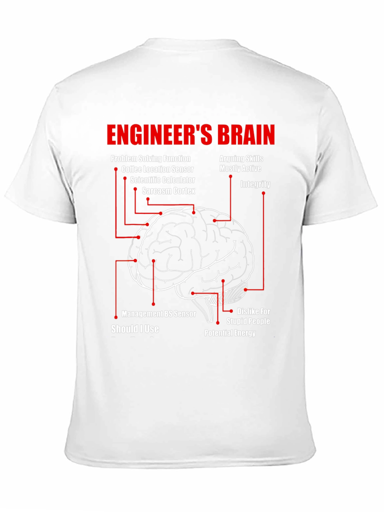 Engineers Brain T-Shirt - Funny Science Humor Tee