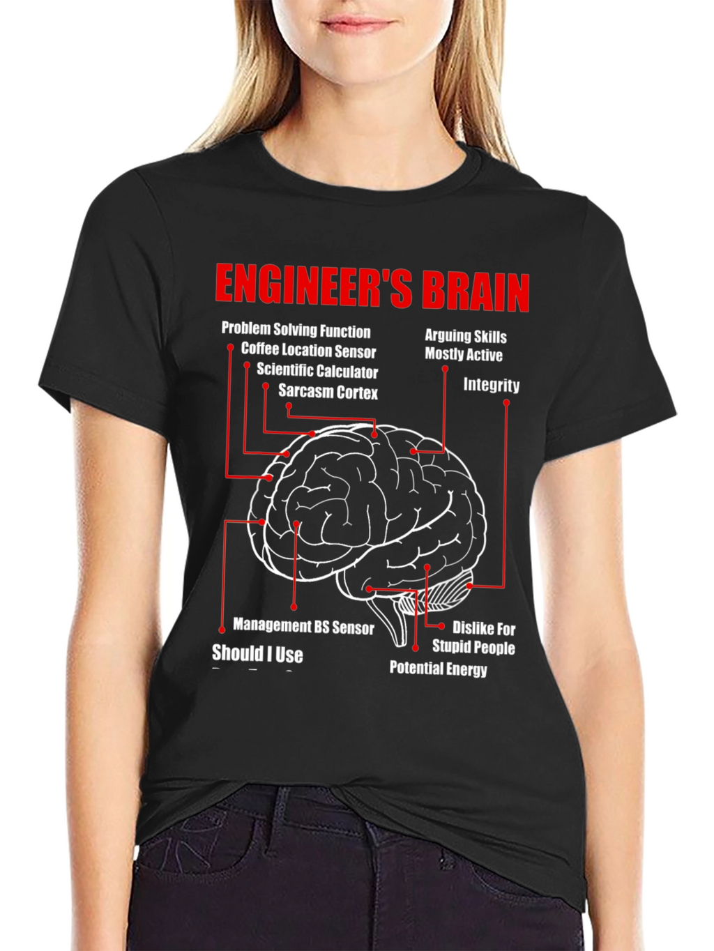 Engineers Brain T-Shirt - Funny Science Humor Tee