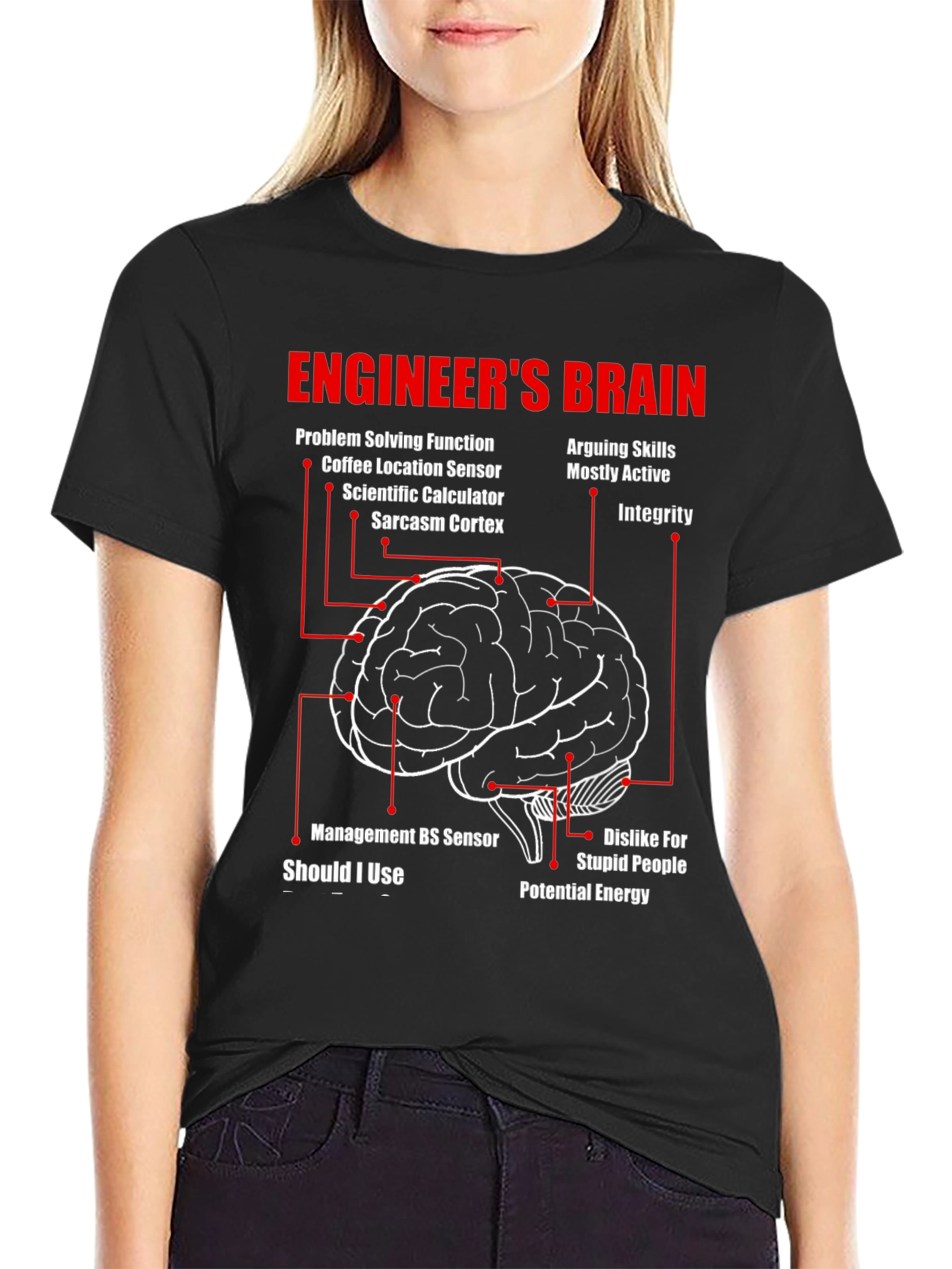 Engineers Brain T-Shirt - Funny Science Humor Tee