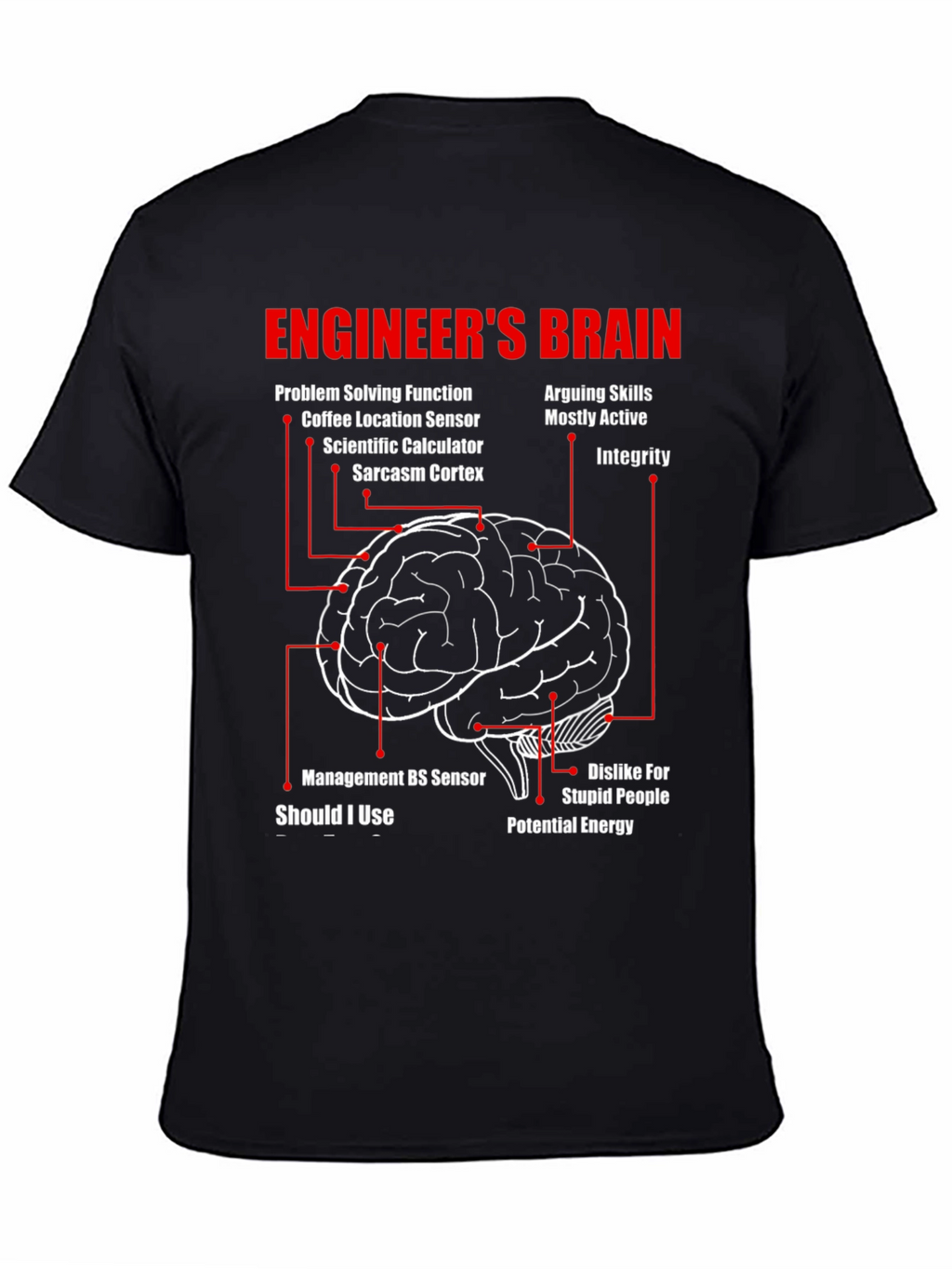 Engineers Brain T-Shirt - Funny Science Humor Tee