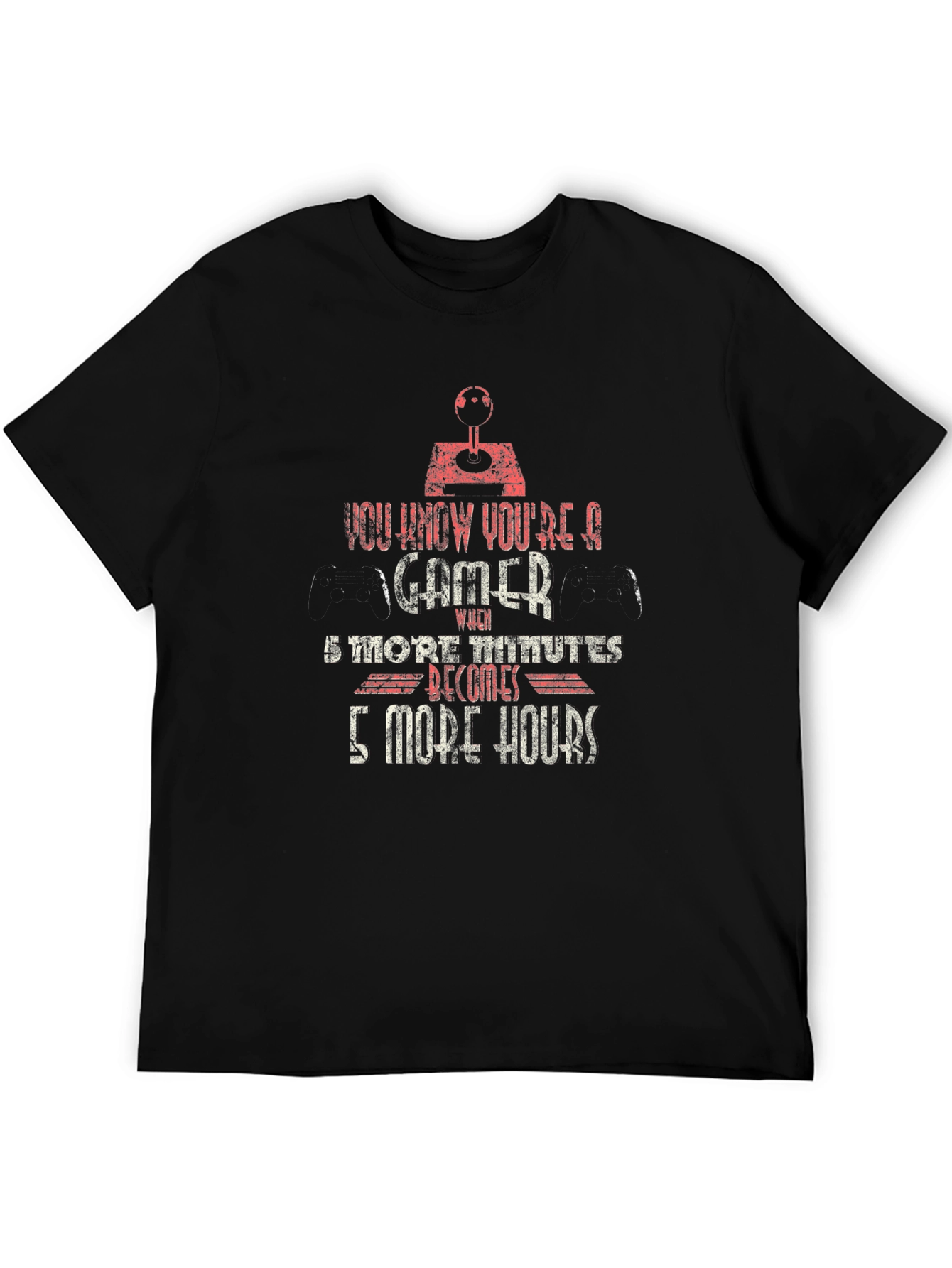 Gamer T-Shirt - 5 More Minutes Funny Graphic Tee