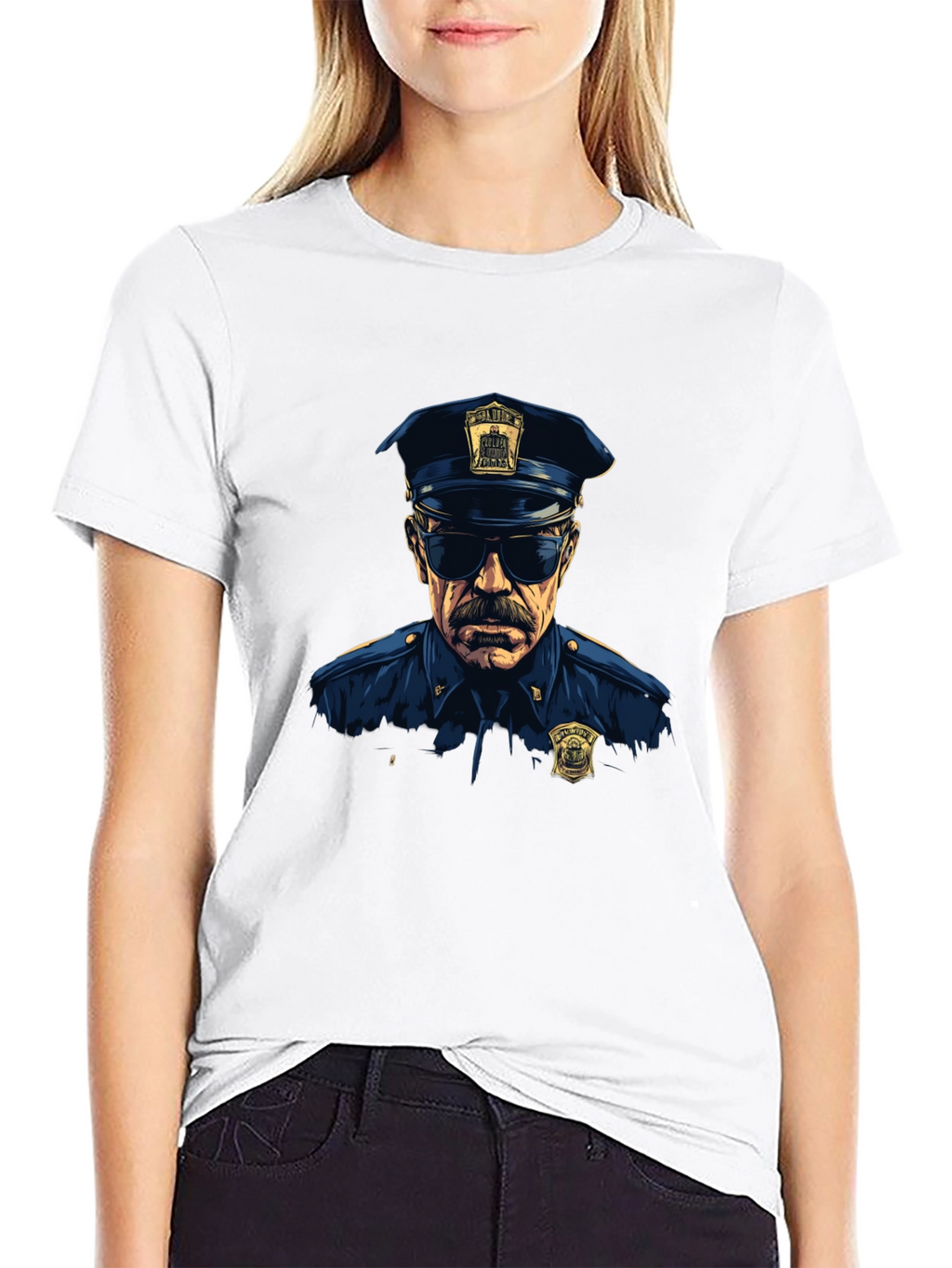Cop Graphic T-Shirt - Cool Officer Design