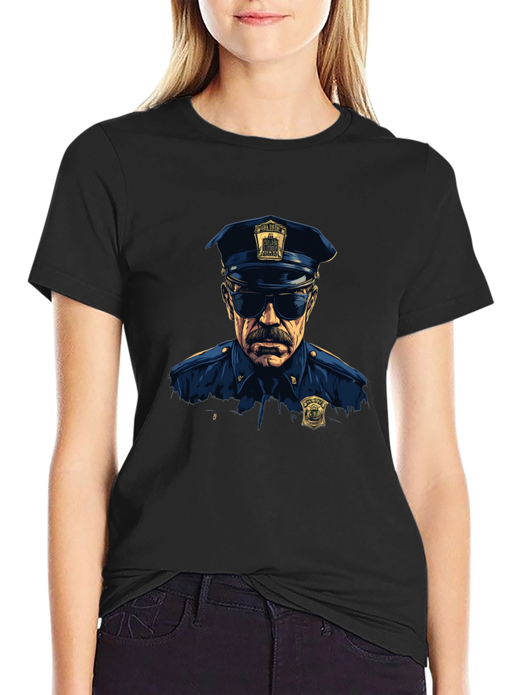 Cop Graphic T-Shirt - Cool Officer Design