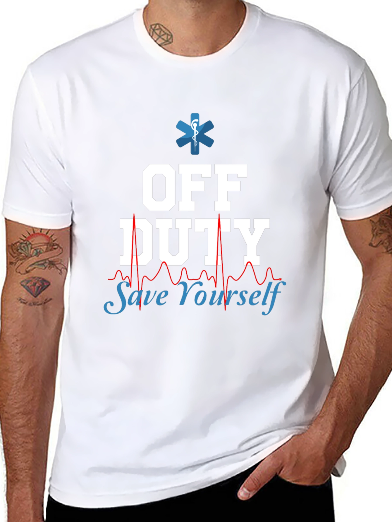 Off Duty Save Yourself EMT/Paramedic Graphic Tee