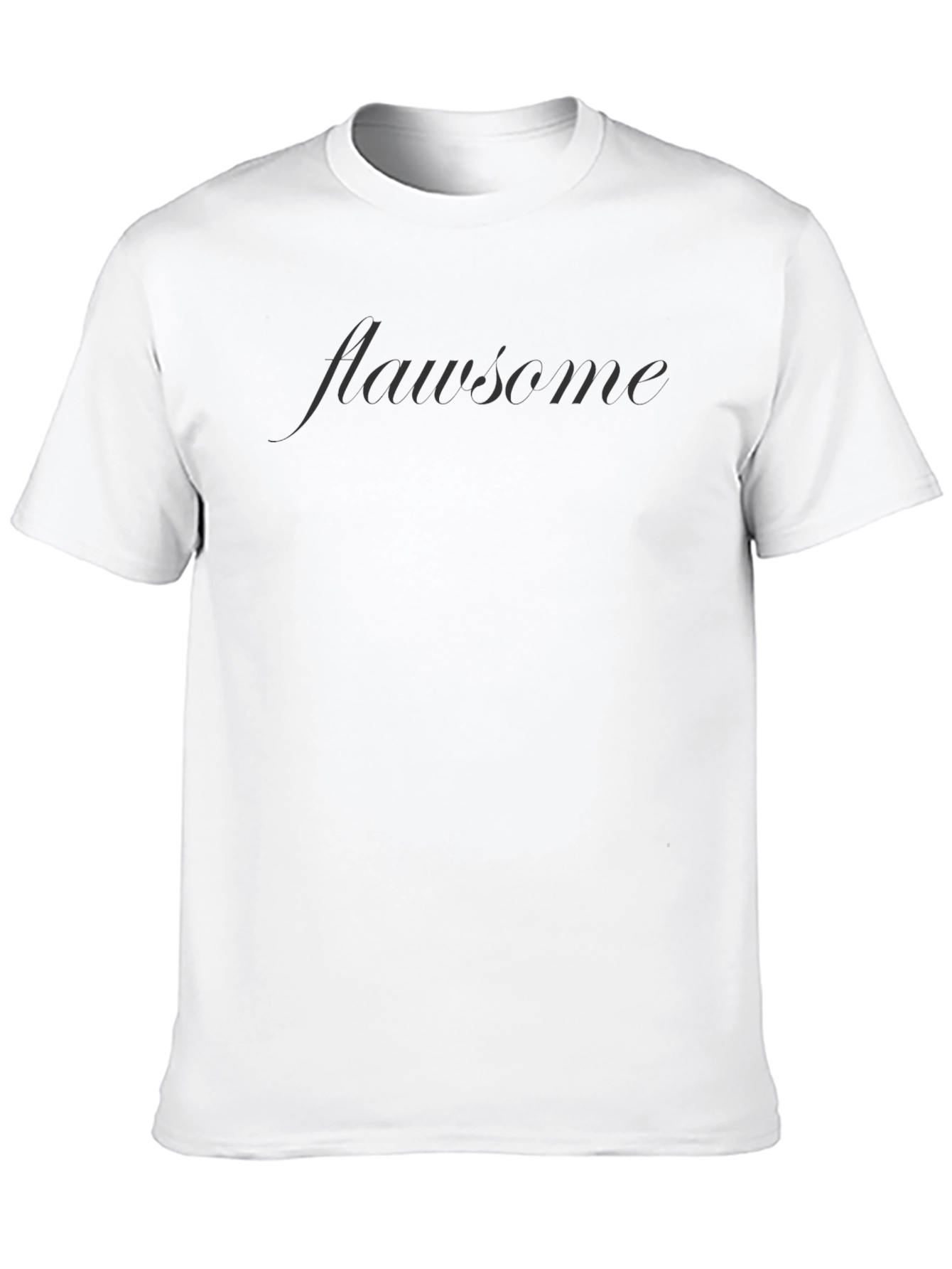Flawsome Black T-Shirt - Embrace Your Imperfections