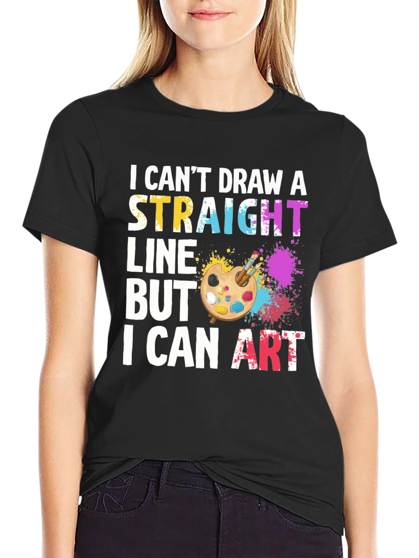 Artistic Humor T-Shirt: I Cant Draw I Can Art