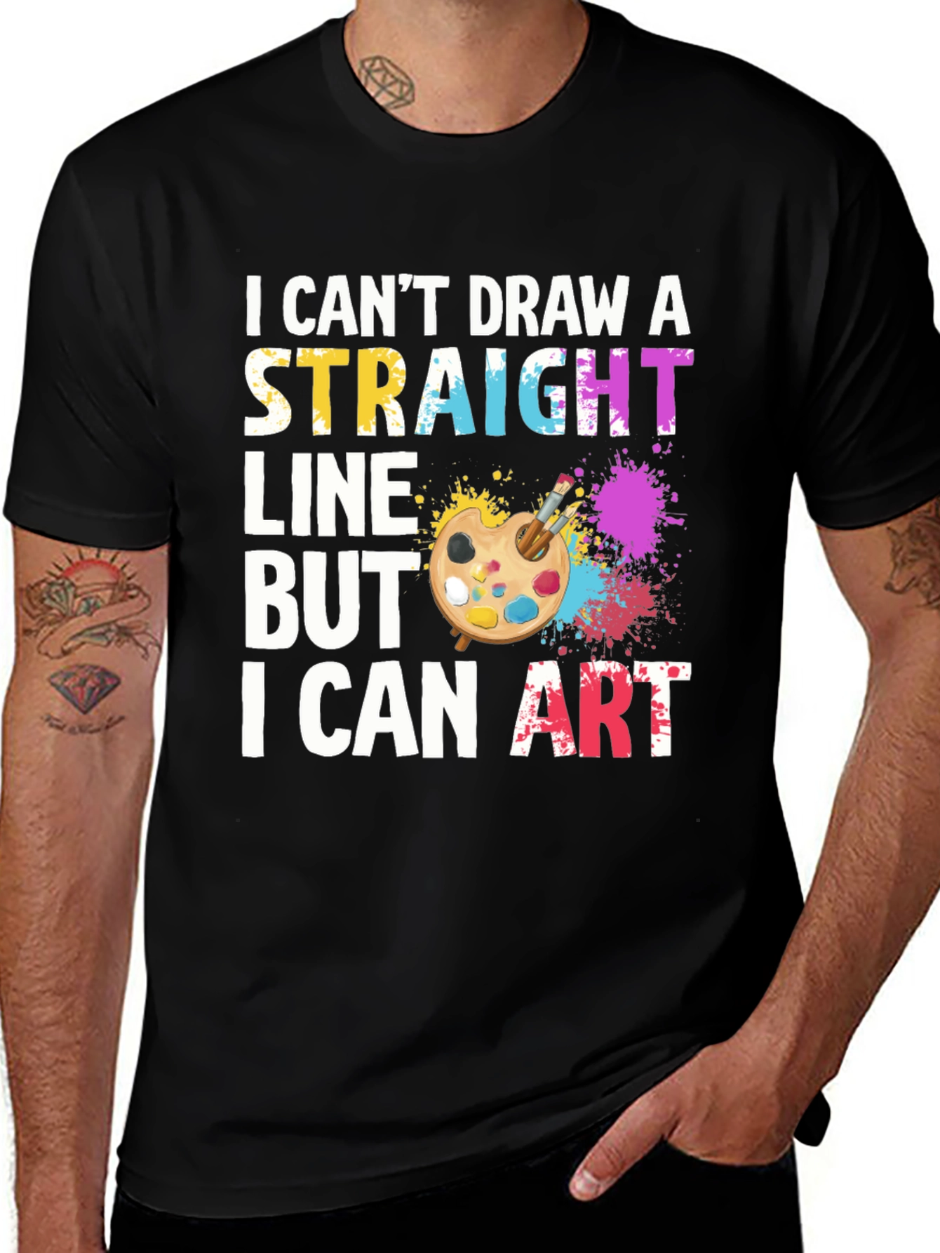 Artistic Humor T-Shirt: I Cant Draw I Can Art