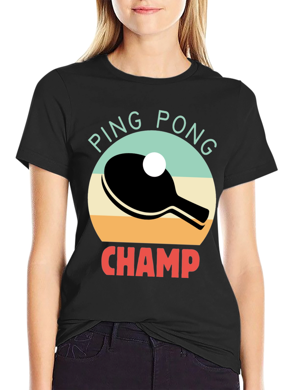 Ping Pong Champ Graphic Tee - Table Tennis T-Shirt