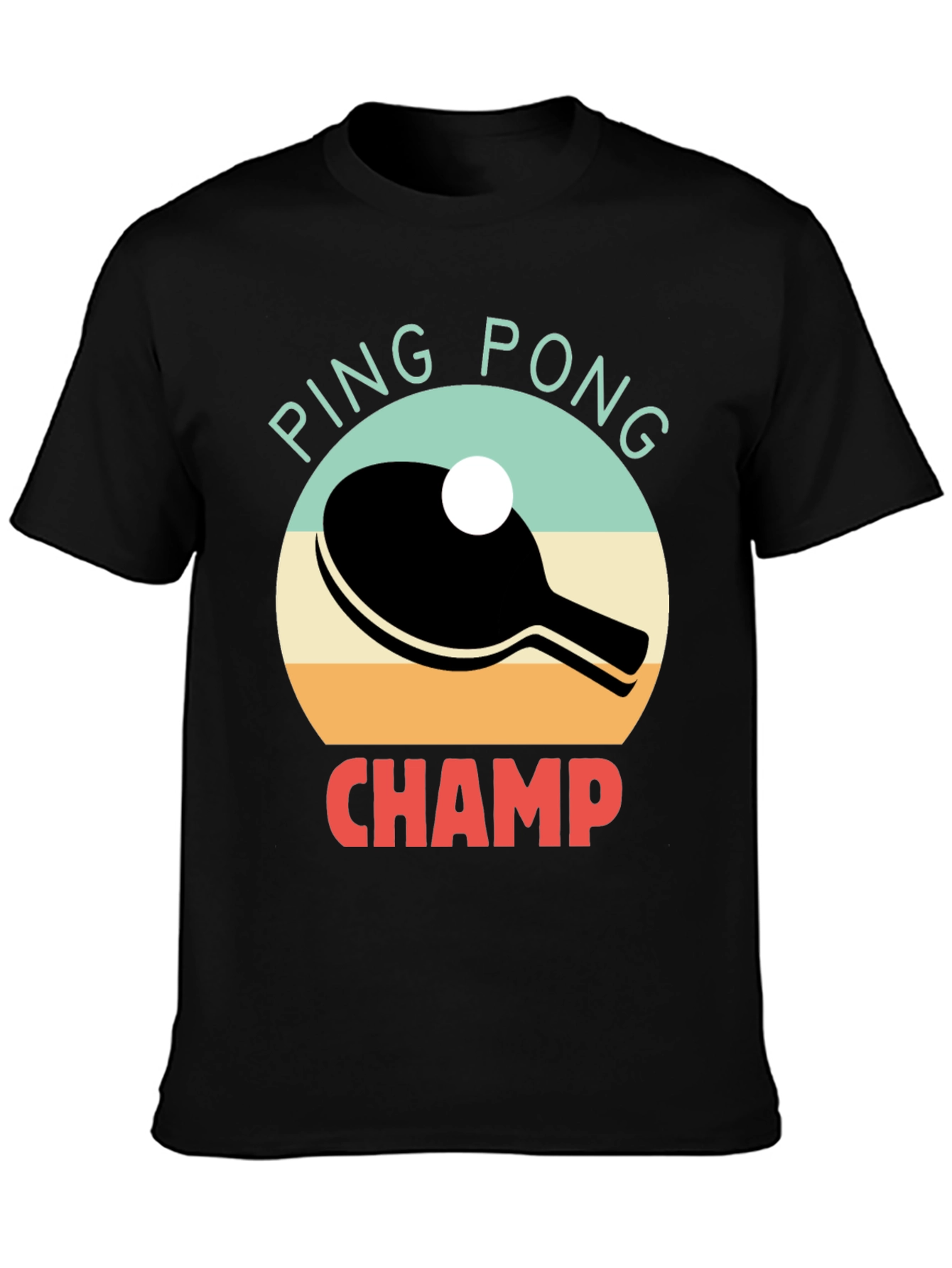 Ping Pong Champ Graphic Tee - Table Tennis T-Shirt