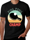 Ping Pong Champ Graphic Tee - Table Tennis T-Shirt