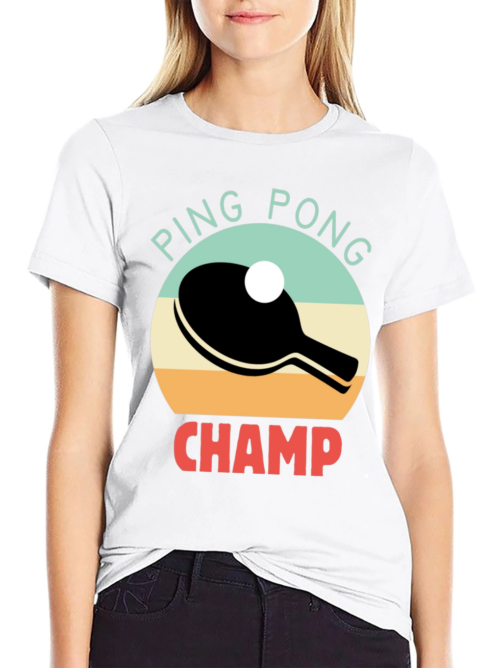 Ping Pong Champ Graphic Tee - Table Tennis T-Shirt