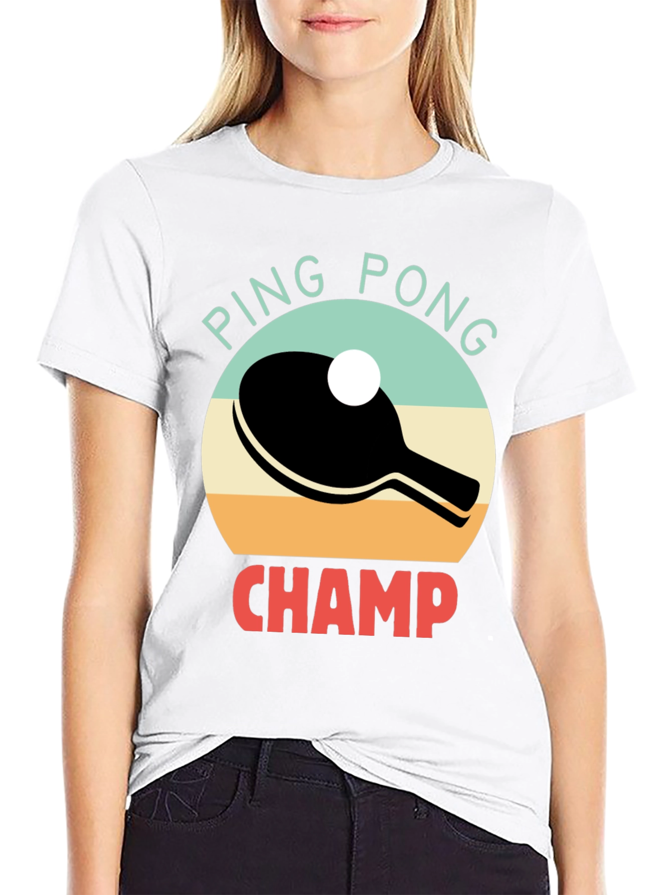 Ping Pong Champ Graphic Tee - Table Tennis T-Shirt