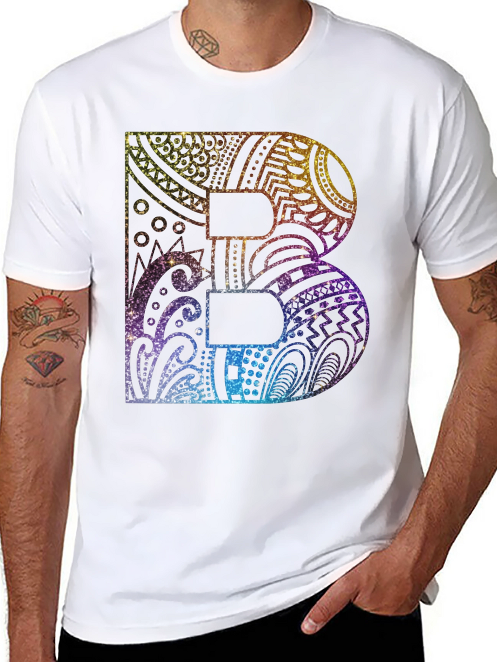 B Letter Graphic Print Tee