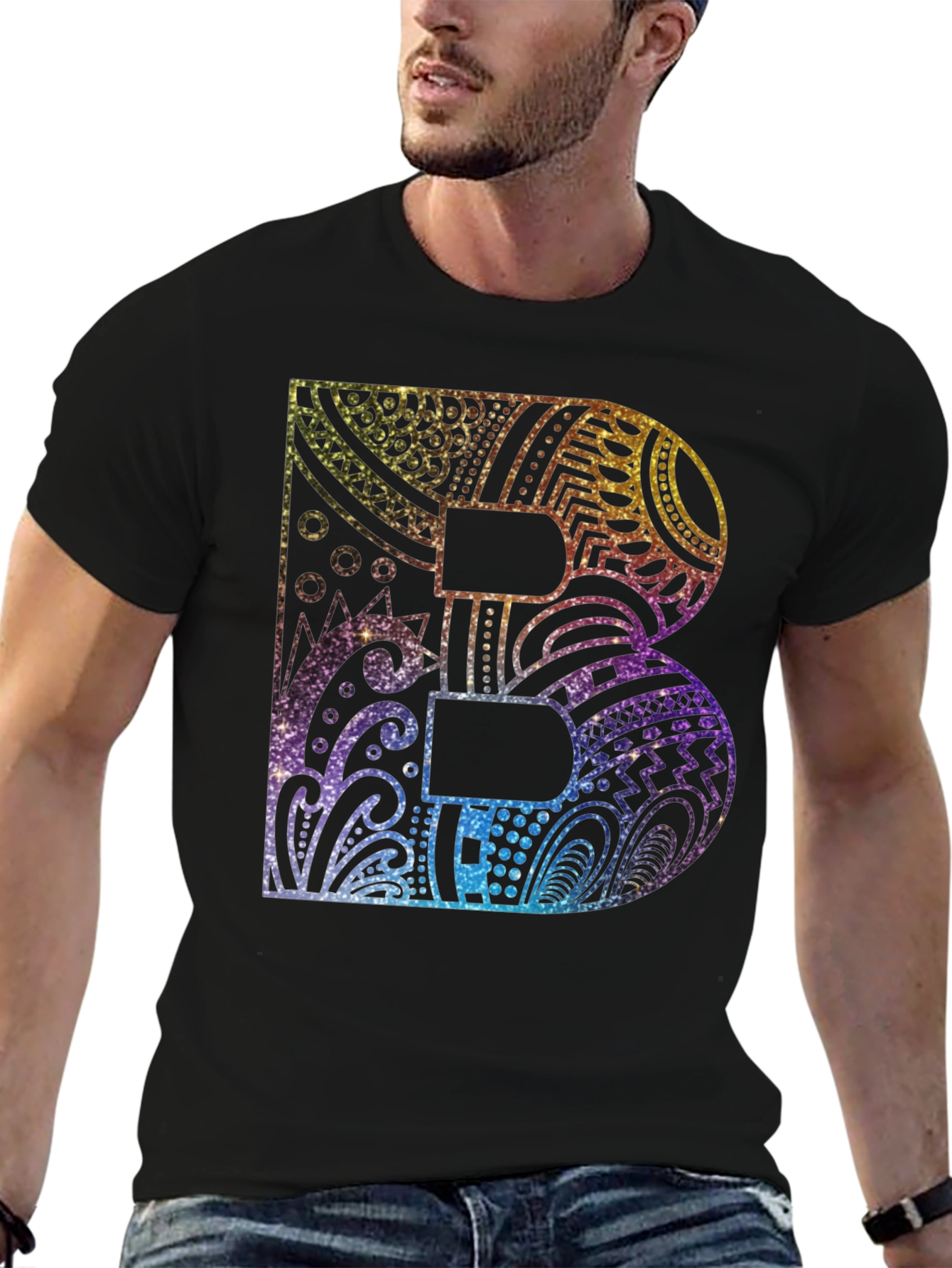 B Letter Graphic Print Tee
