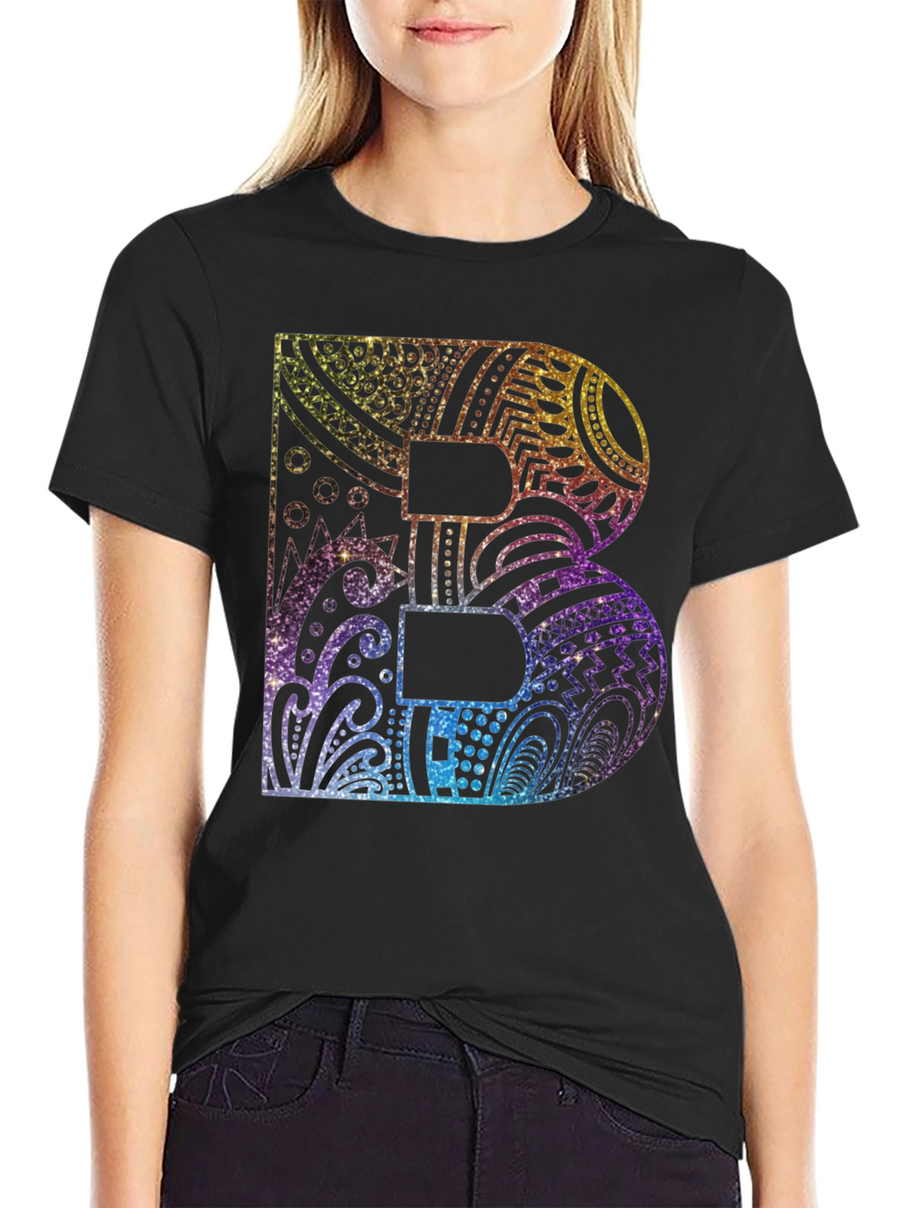 B Letter Graphic Print Tee