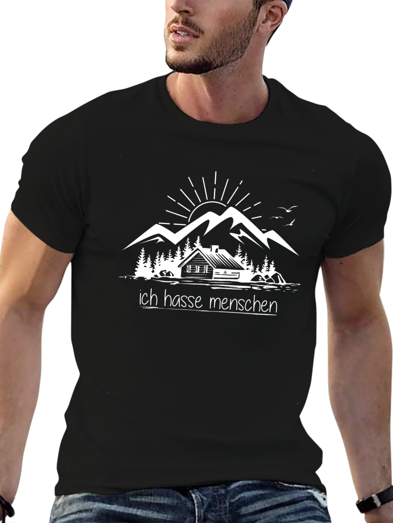 Ich Hasse Menschen T-Shirt - Mountain Cabin Design