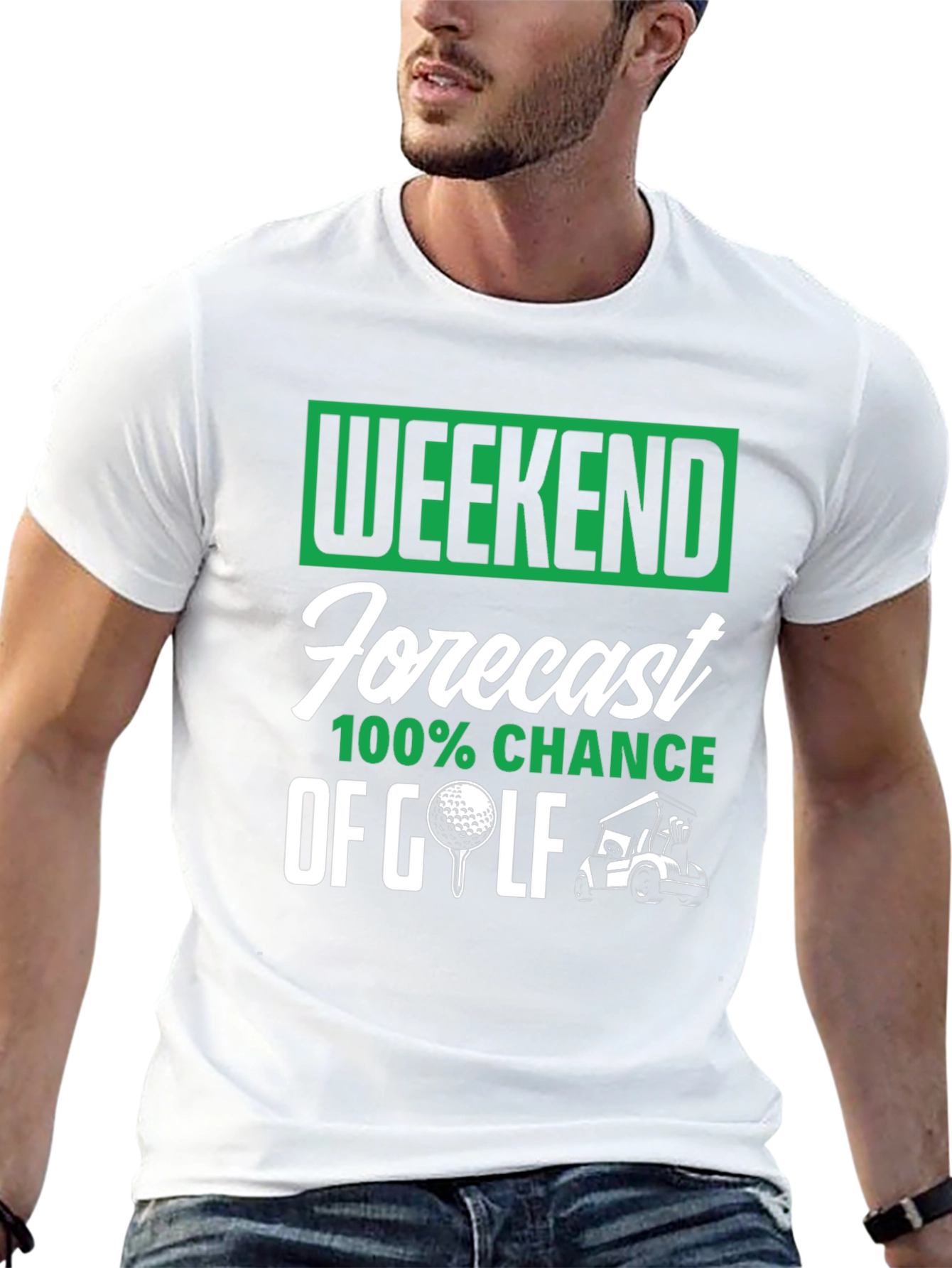 Weekend Golf Forecast T-Shirt - 100% Chance!
