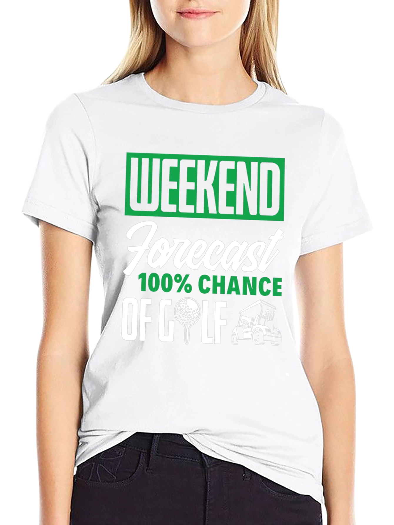 Weekend Golf Forecast T-Shirt - 100% Chance!