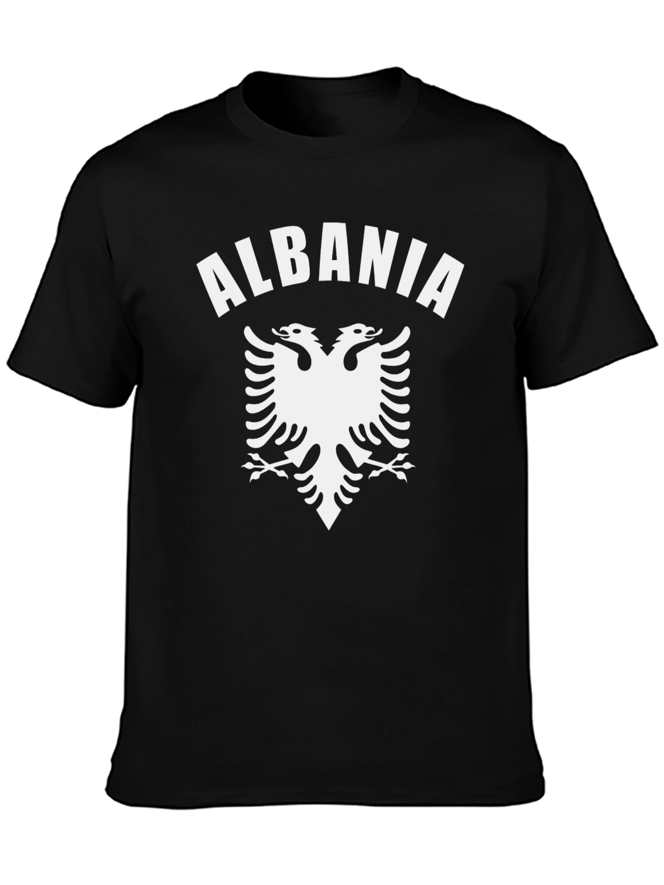 Albania Eagle Graphic Tee - Black Cotton T-Shirt