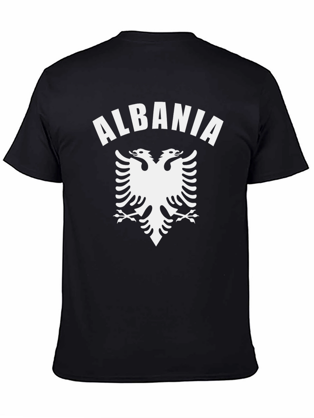 Albania Eagle Graphic Tee - Black Cotton T-Shirt