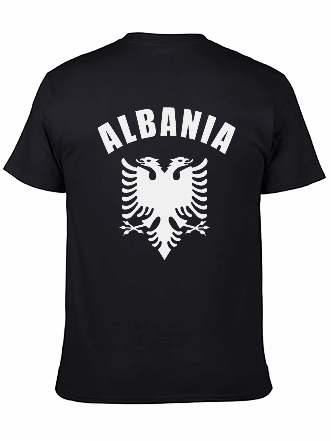 Albania Eagle Graphic Tee - Black Cotton T-Shirt