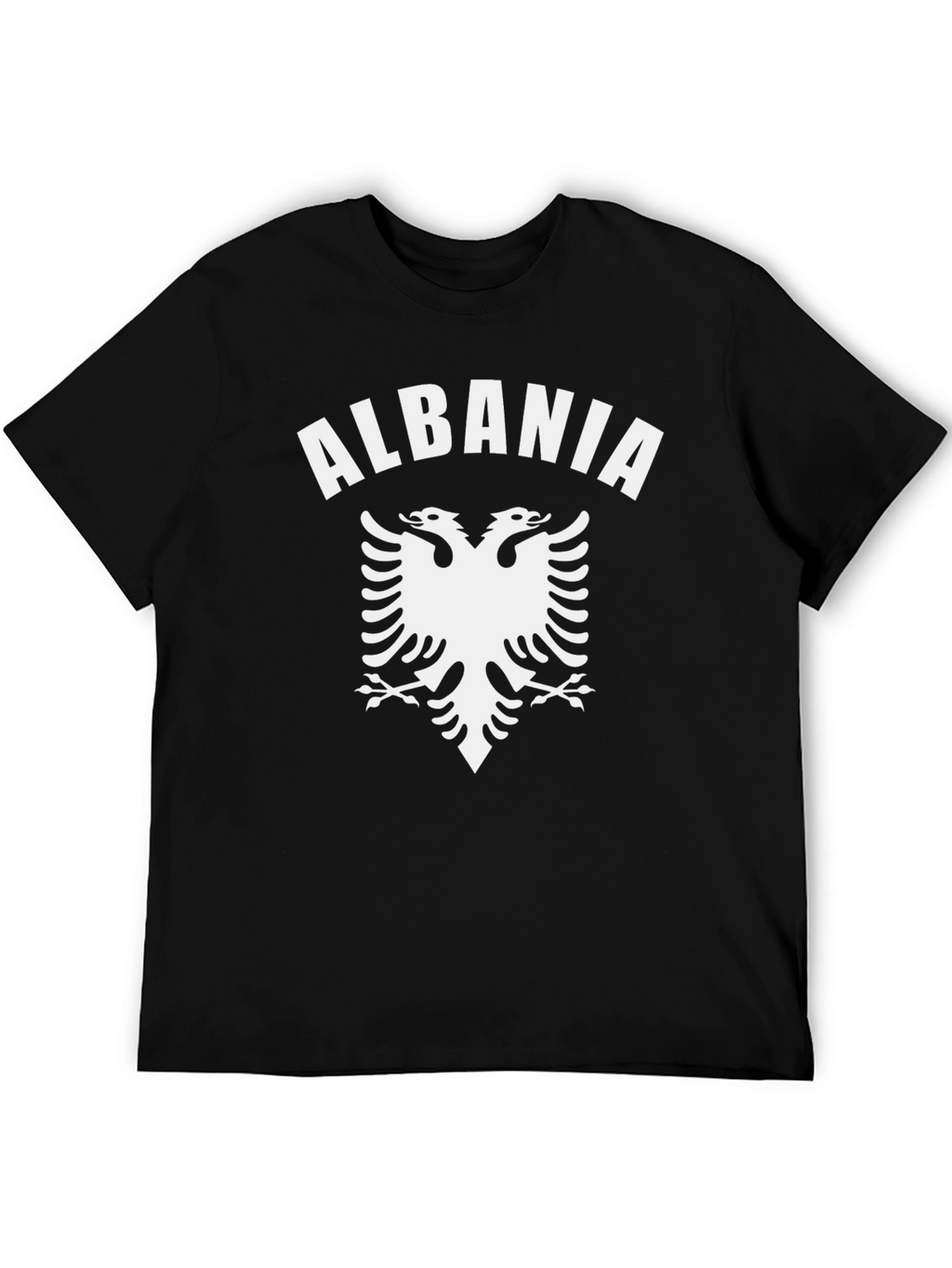 Albania Eagle Graphic Tee - Black Cotton T-Shirt