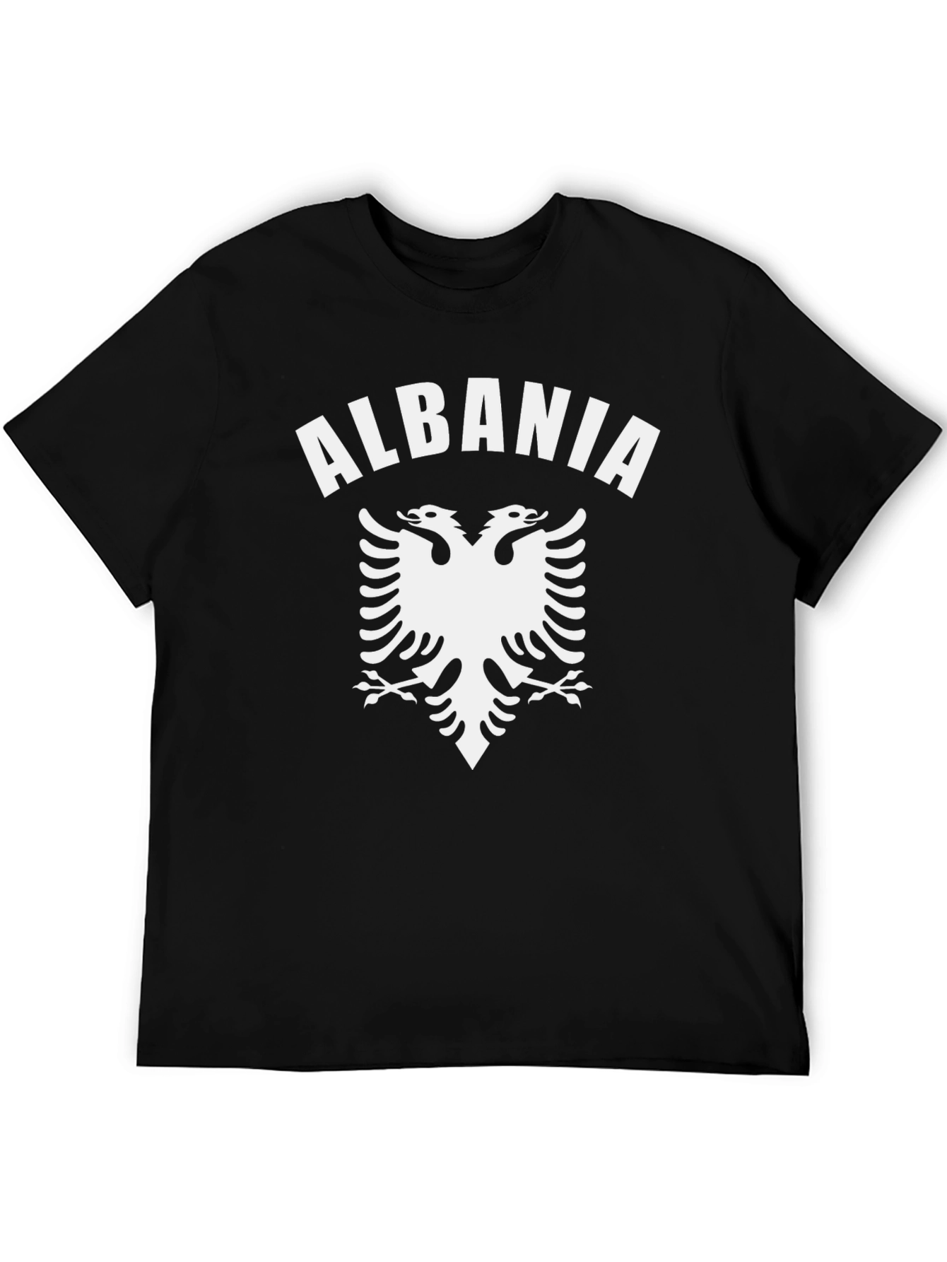 Albania Eagle Graphic Tee - Black Cotton T-Shirt
