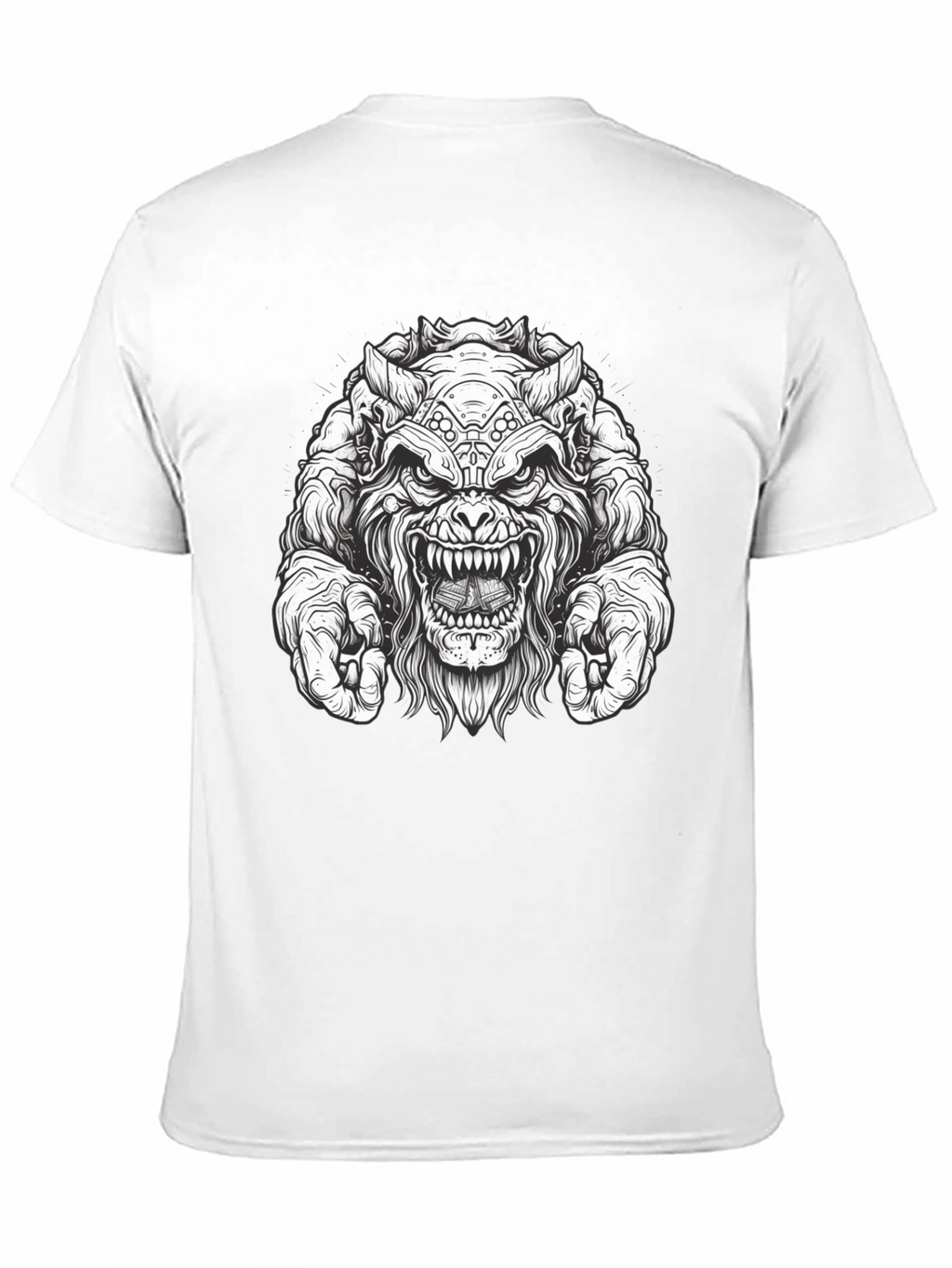 Monster Graphic Tee - Black Cotton T-Shirt