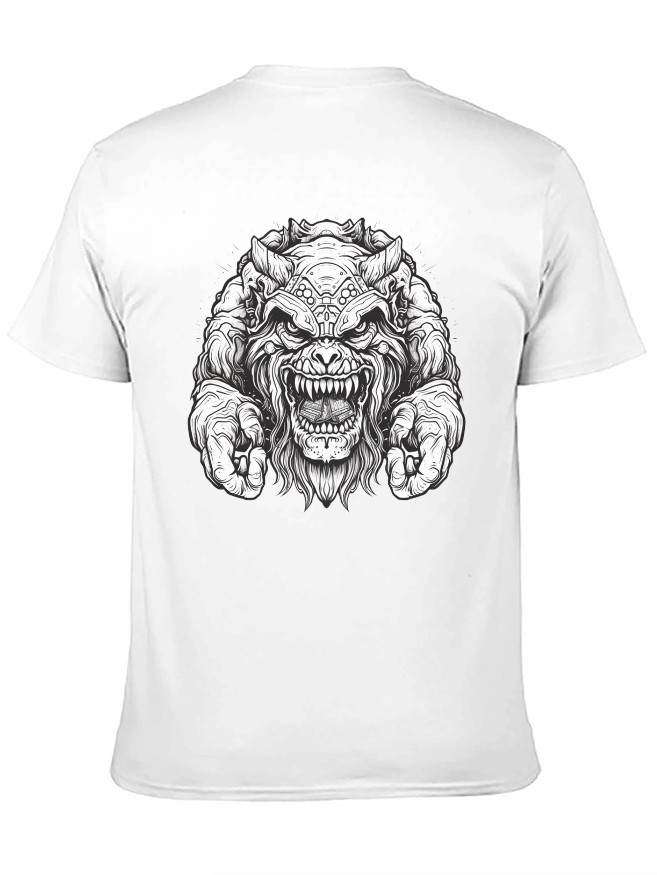 Monster Graphic Tee - Black Cotton T-Shirt