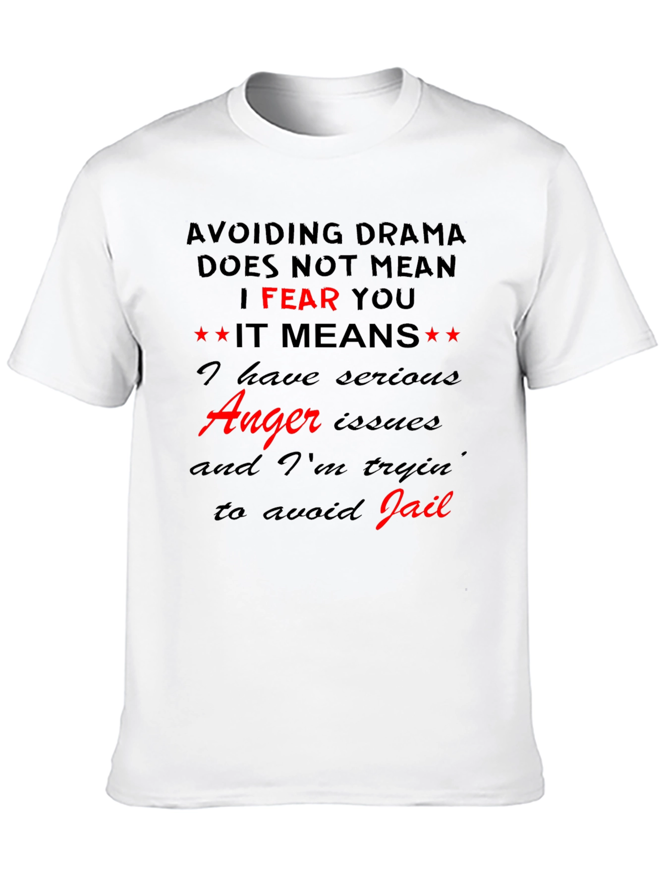 Drama Avoiding Black T-Shirt
